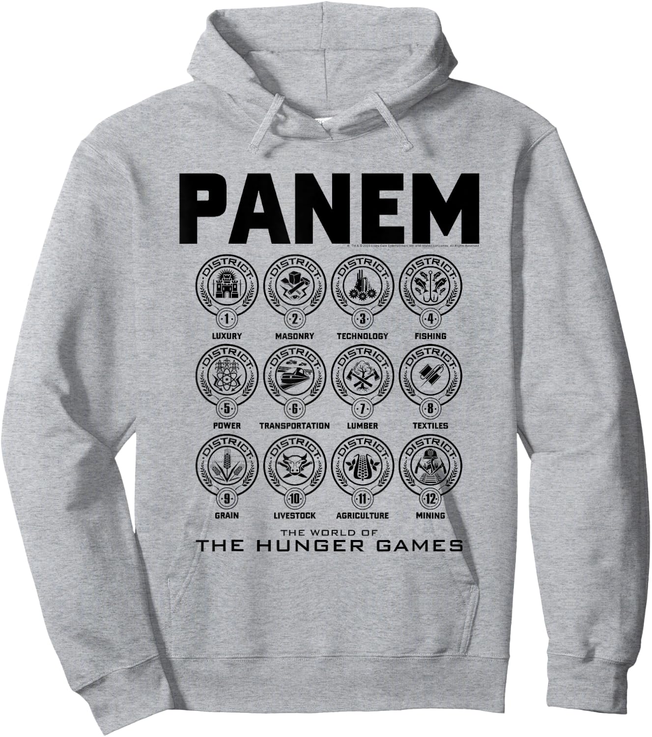 The Hunger Games District Icons Hoodie - Hoodie | Ash