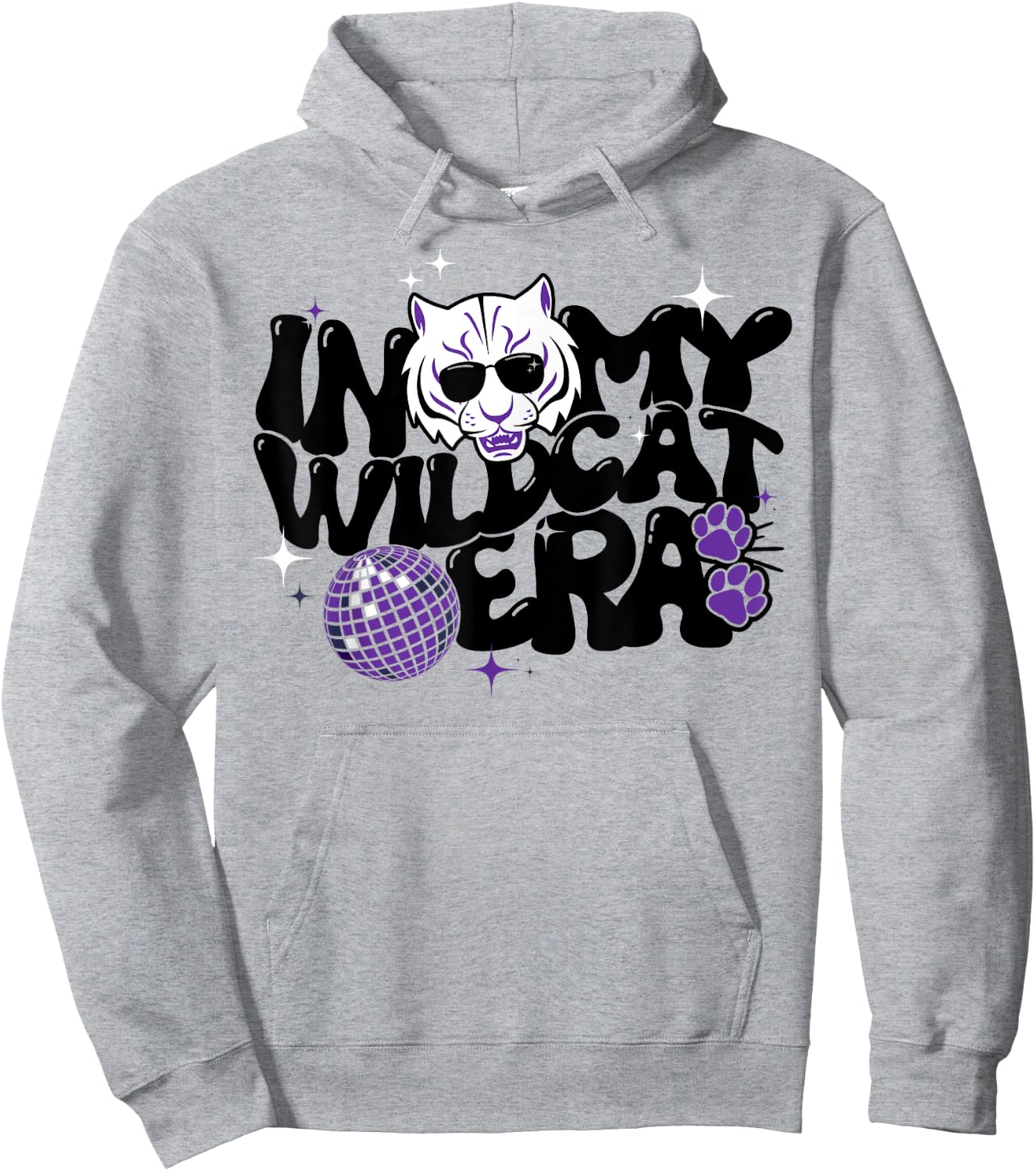 In My Wildcat Era Groovy School Spirit Wildcat Hoodie - Hoodie | Ash