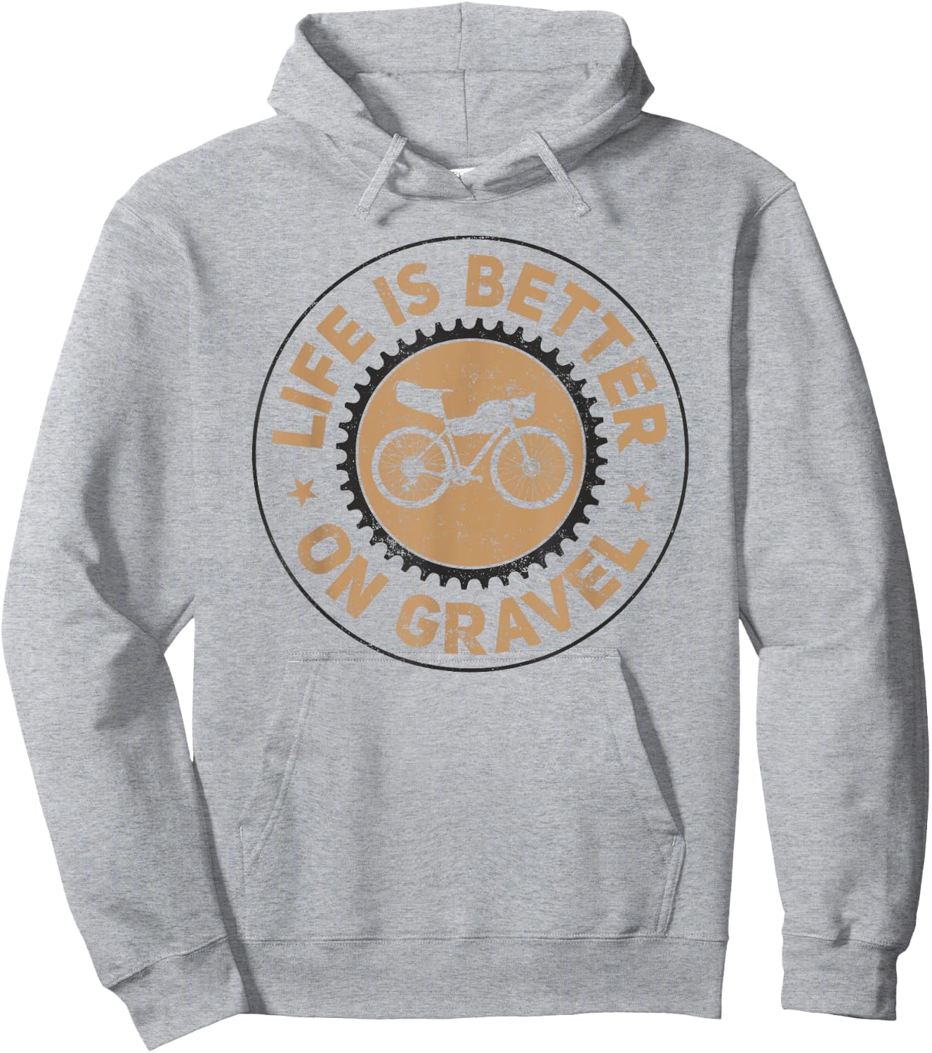 Life Is Better On Gravel - Gravel Bike Hoodie - Hoodie | Ash