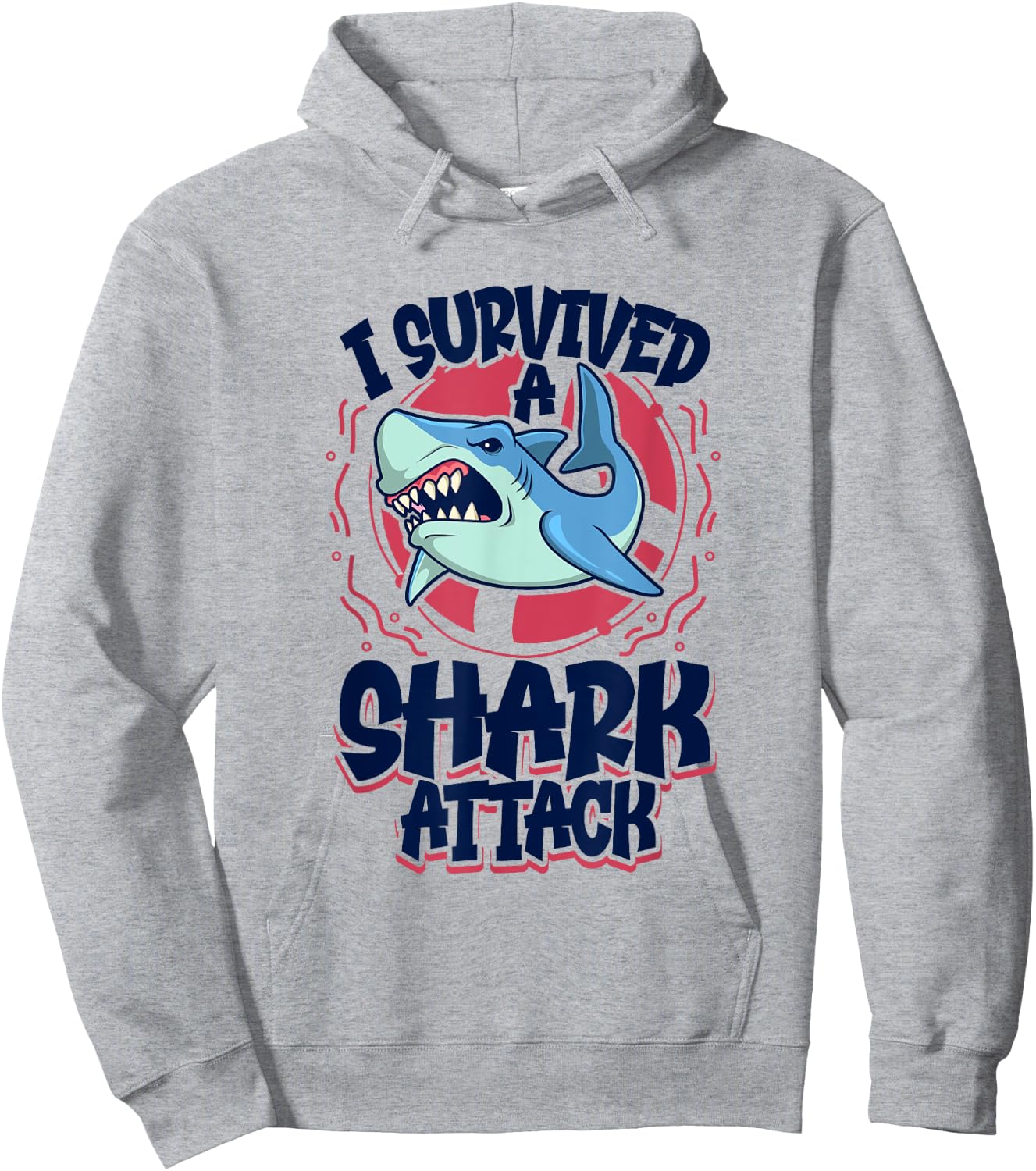 I survived a shark attack Hoodie - Hoodie | Ash