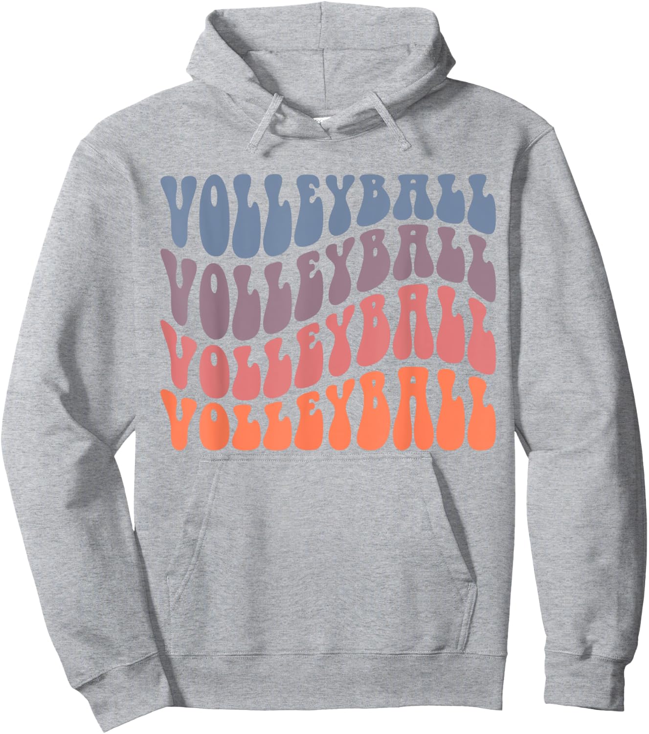 Retro Volleyball for Teen Girls Hoodie - Hoodie | Ash
