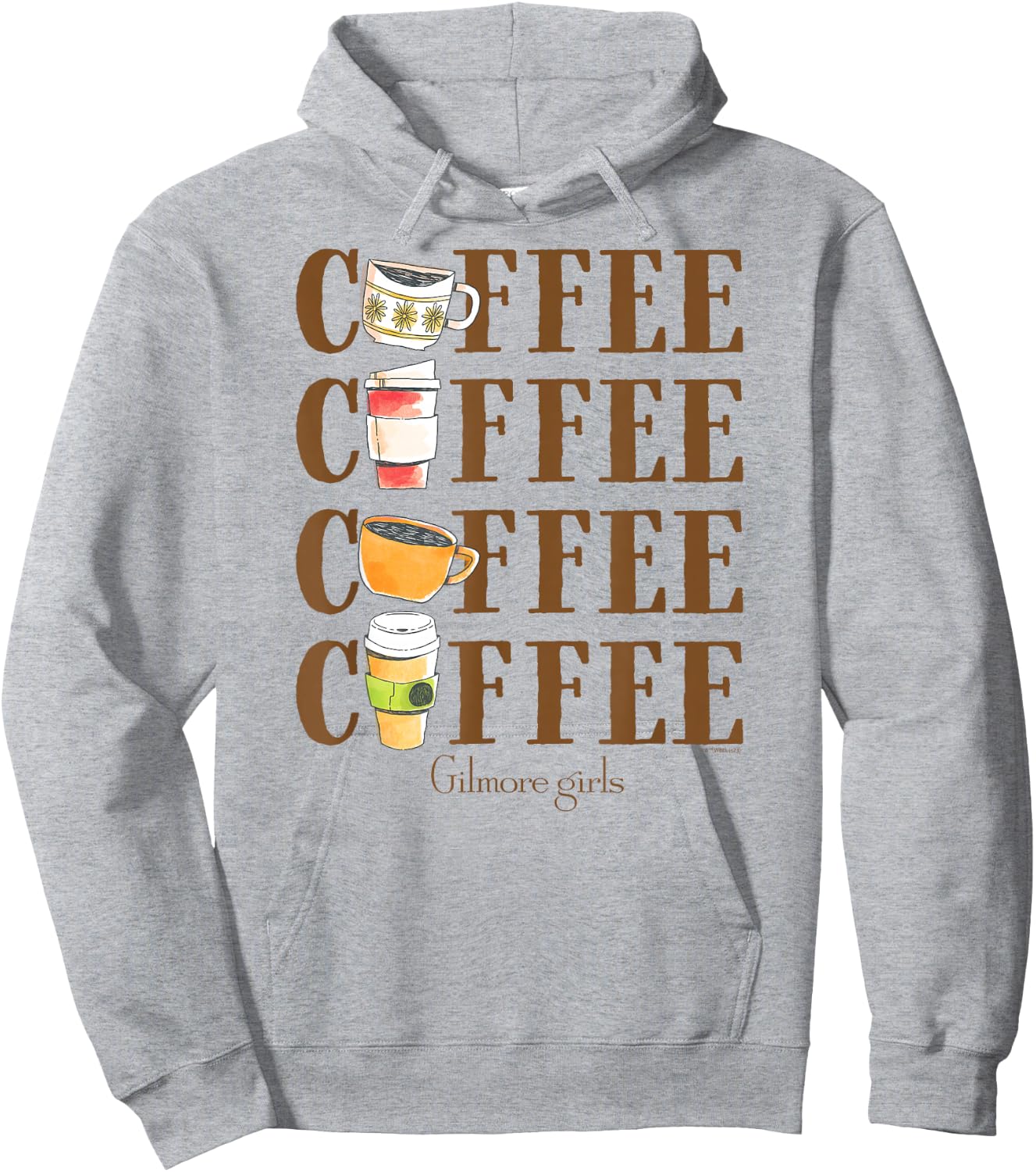 Gilmore Girls - Coffee Repeated Hoodie - Hoodie | Ash