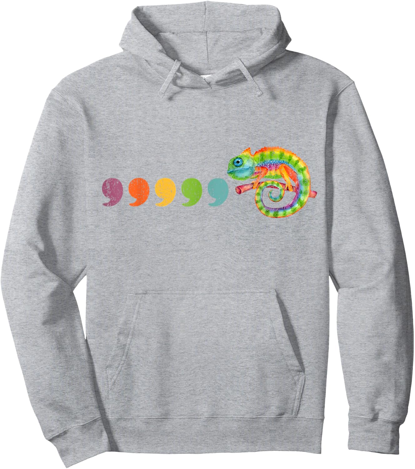 Comma comma chameleon English teacher t Grammar Hoodie - Hoodie | Ash