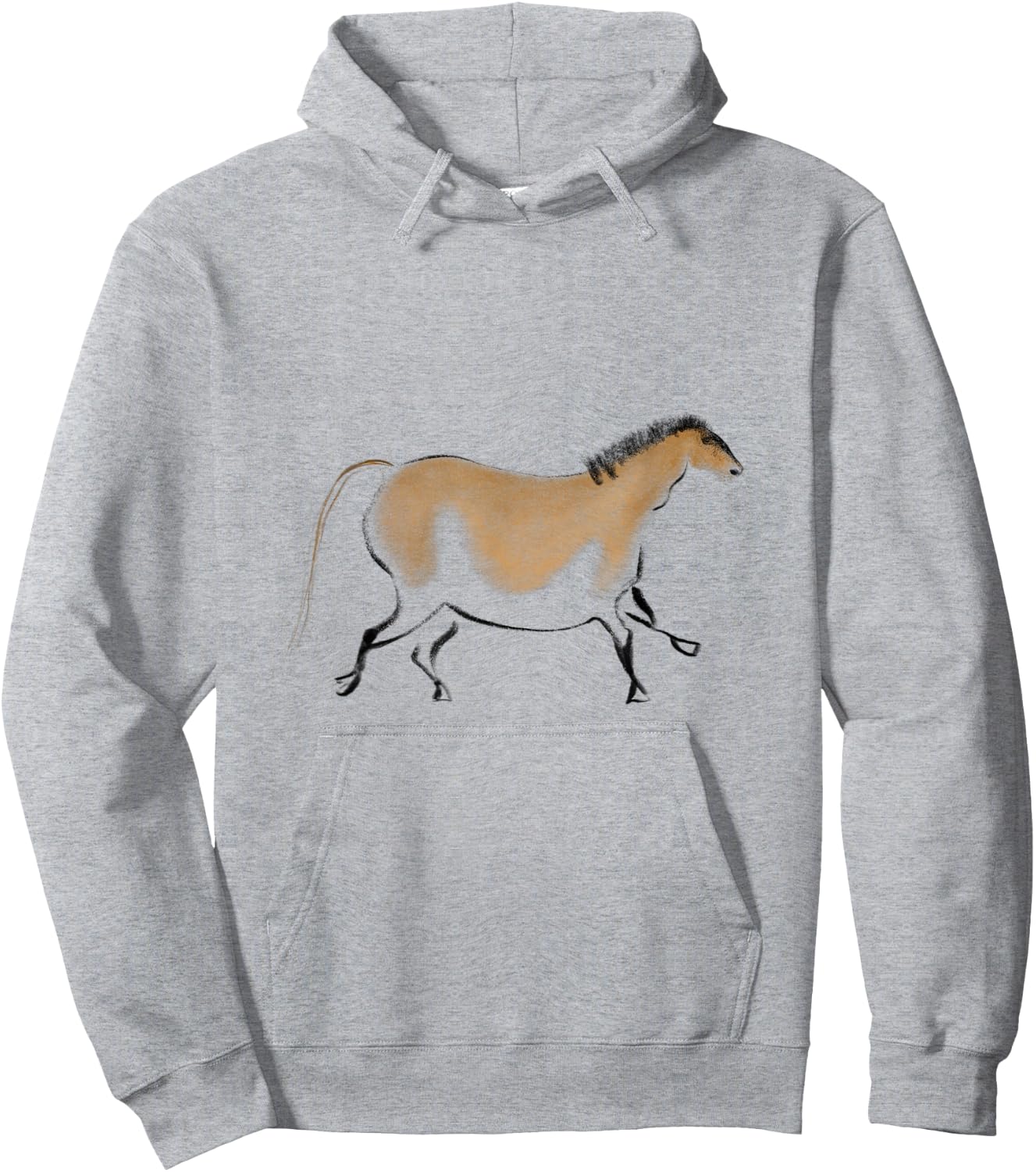 Cave Painting of a stone age horse from Lascaux Hoodie - Hoodie | Ash