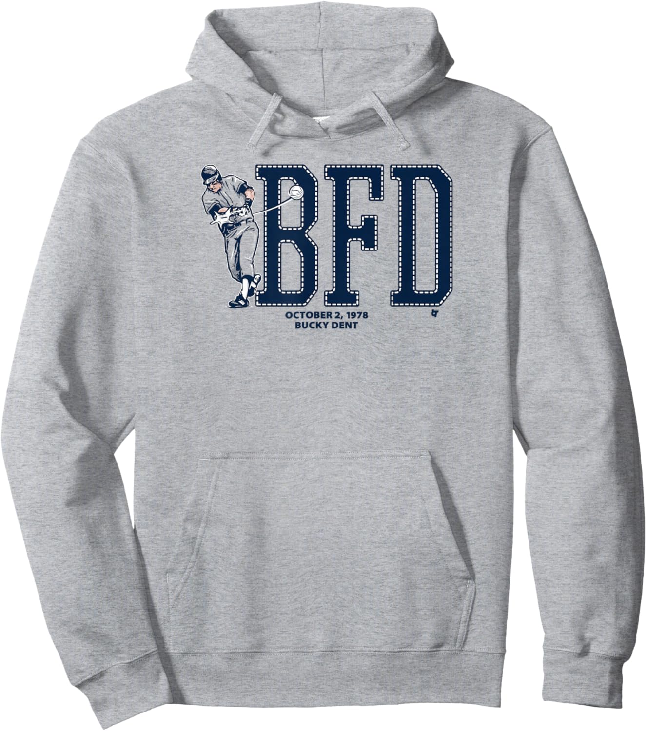 Bucky Dent - BFD - New York Baseball Hoodie - Hoodie | Ash