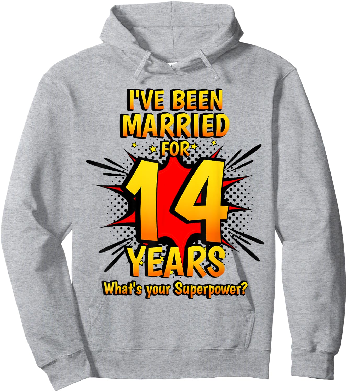 Ivory Wedding I've Been Married For 14 Years Hoodie - Hoodie | Ash