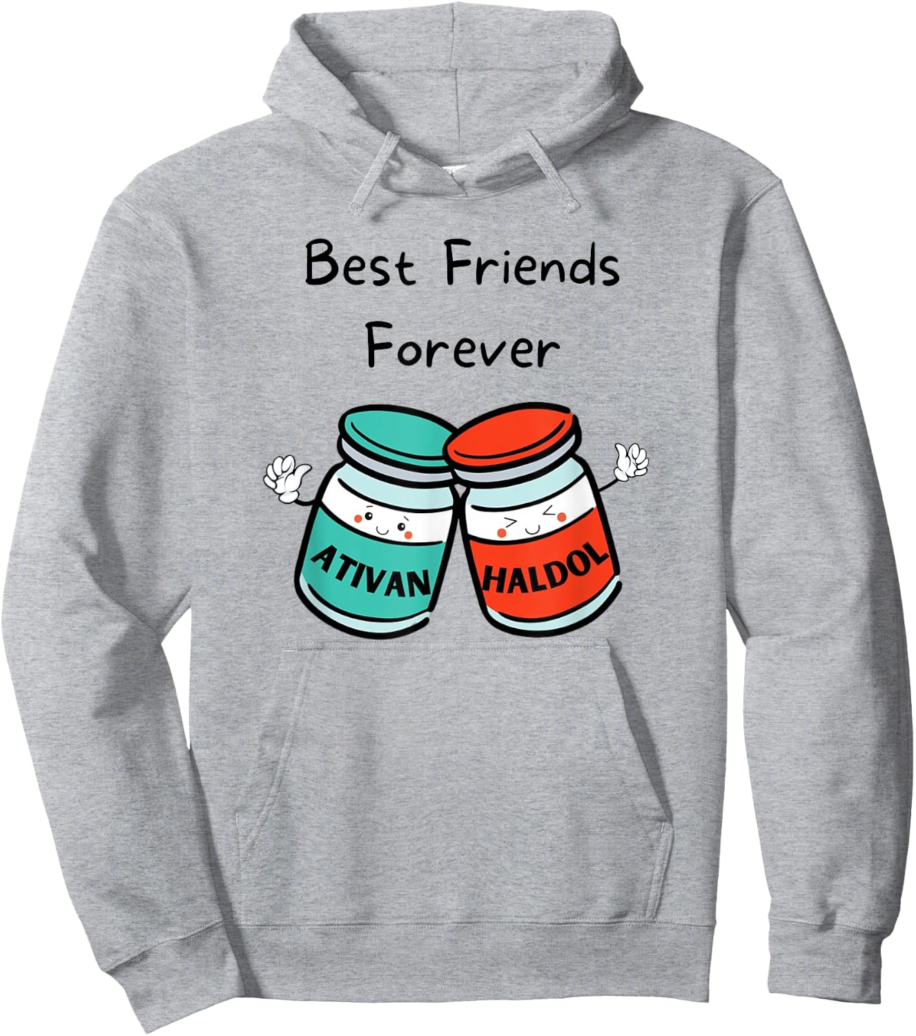 Best Friends Forever Haldol Ativan ICU Nurse Hoodie - Hoodie | Ash
