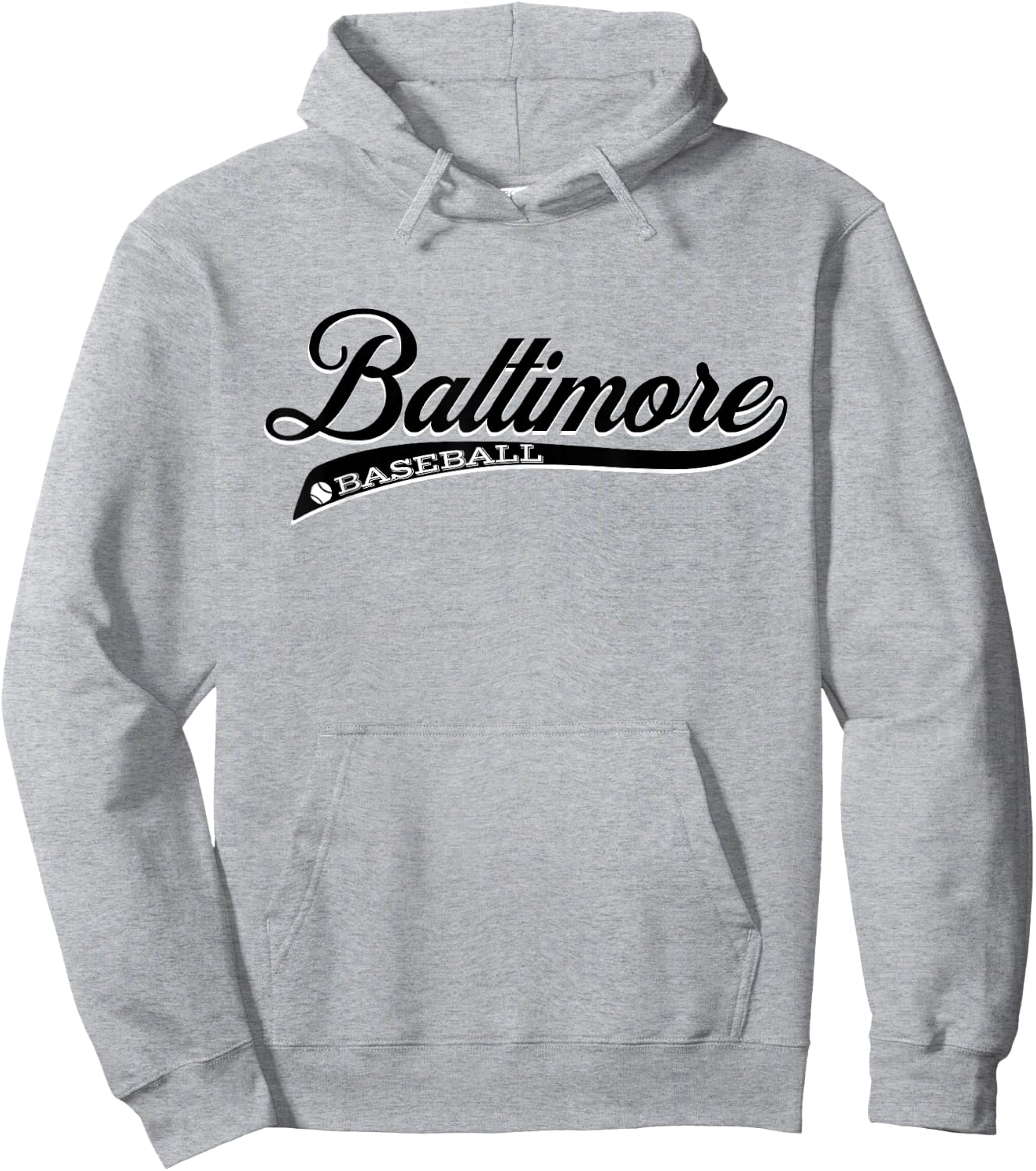Vintage Retro Baltimore Baseball Classic Hoodie - Hoodie | Ash