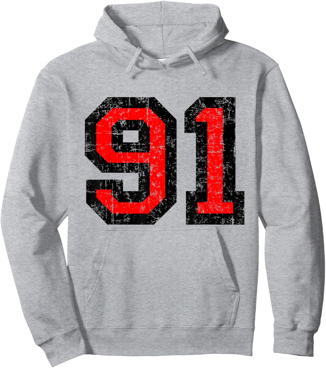 Number 91 (Vintage Black/Red) No. 91 Hoodie - Hoodie | Ash