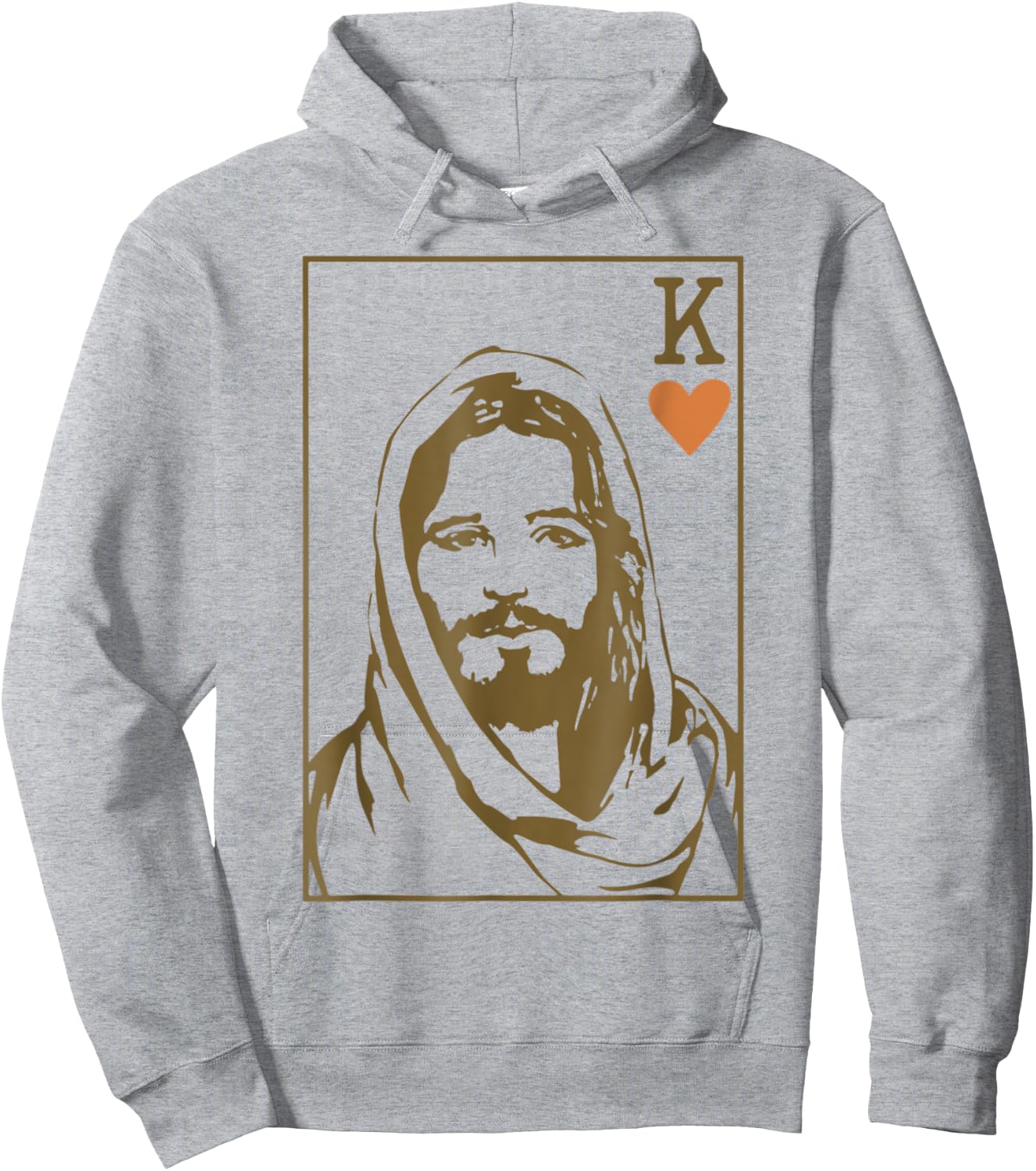 King of Hearts Card Christian Hoodie - Hoodie | Ash