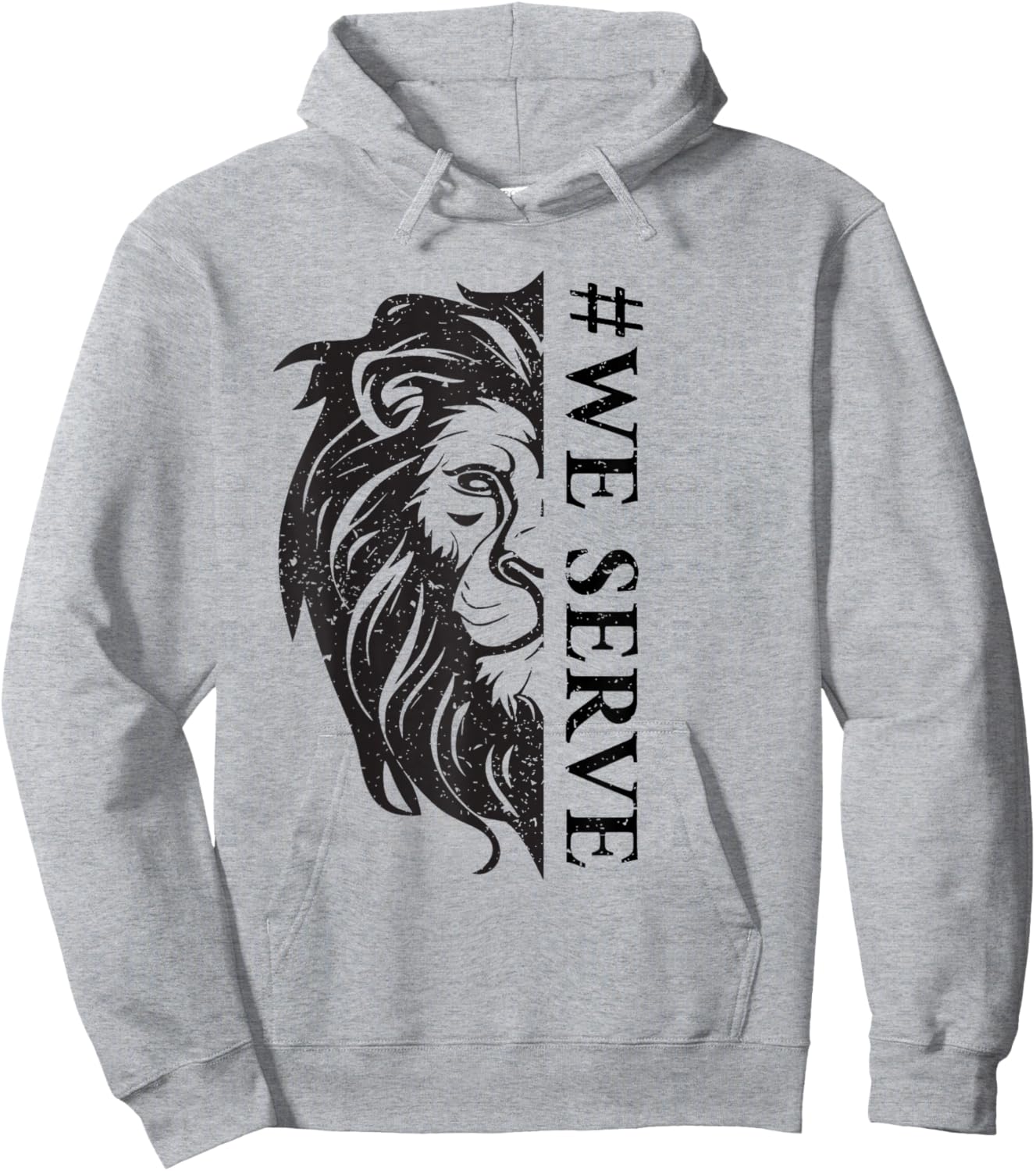 We Serve Lions Vintage Lions Club International Hoodie - Hoodie | Ash