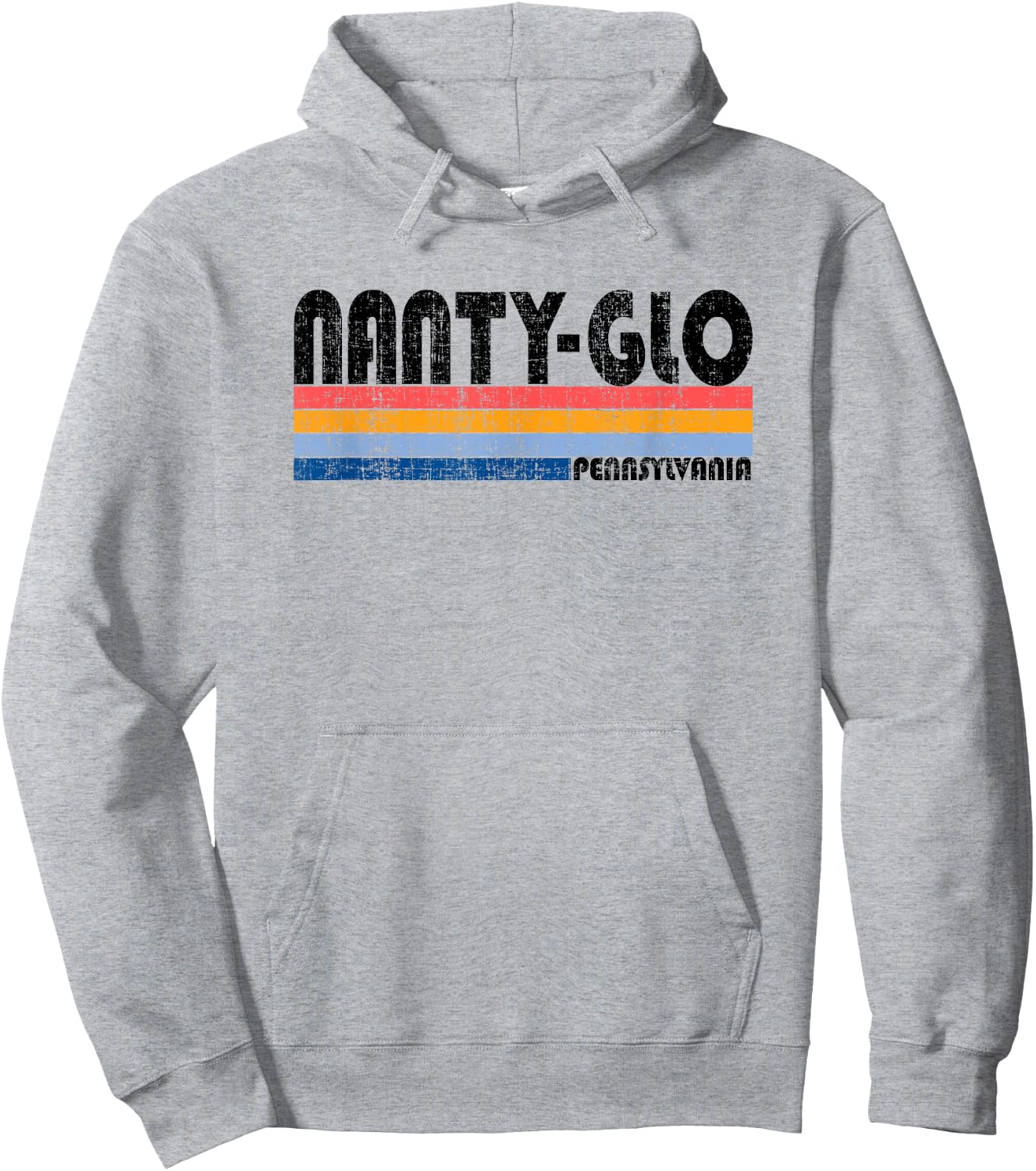 Vintage 70s 80s Style Nanty-Glo, PA Hoodie - Hoodie | Ash