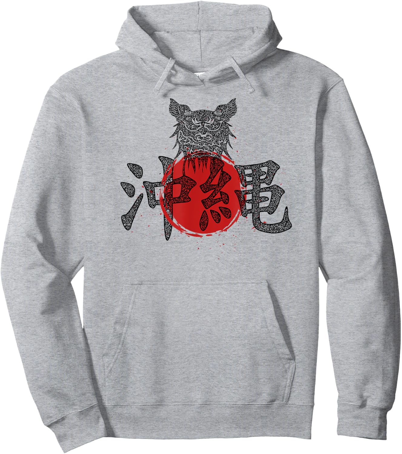Shisa Okinawa Japan A Japanese Guardian Lion Hoodie - Hoodie | Ash