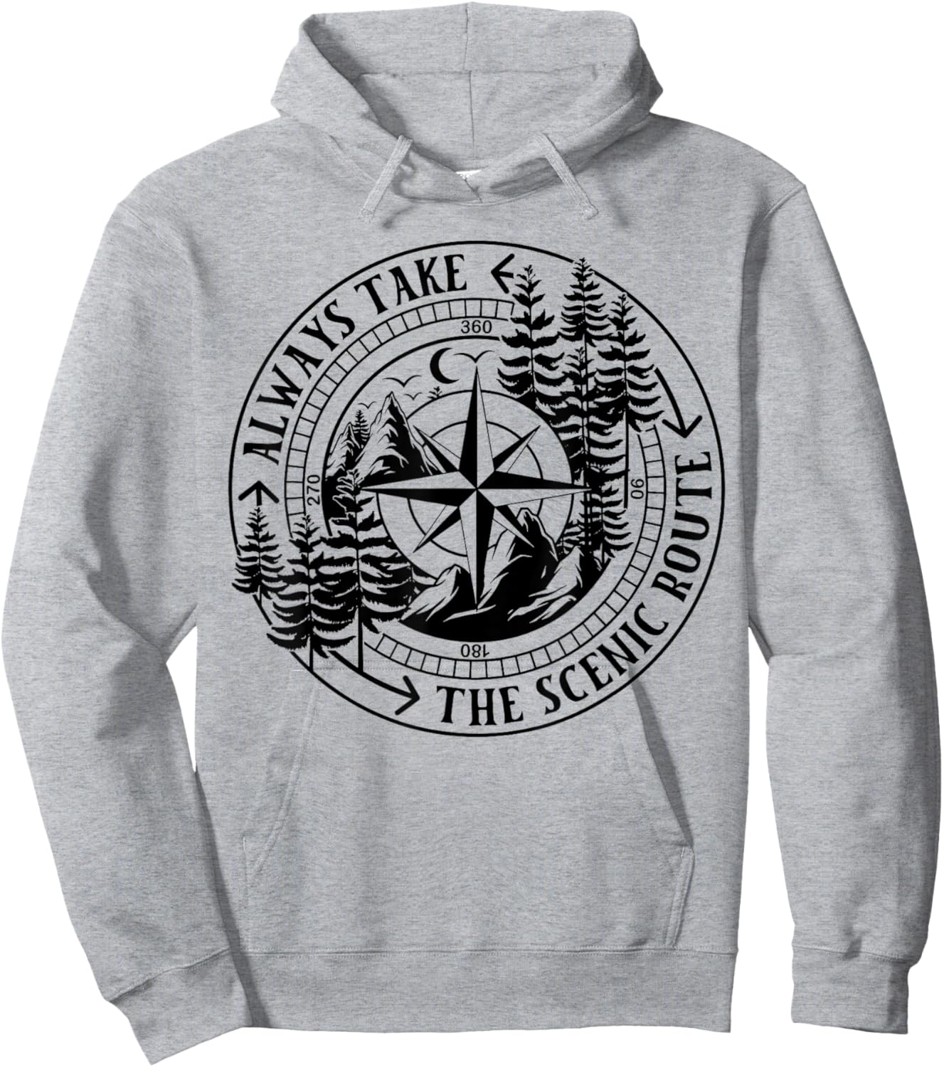 Always Take The Scenic Route Hoodie - Hoodie | Ash