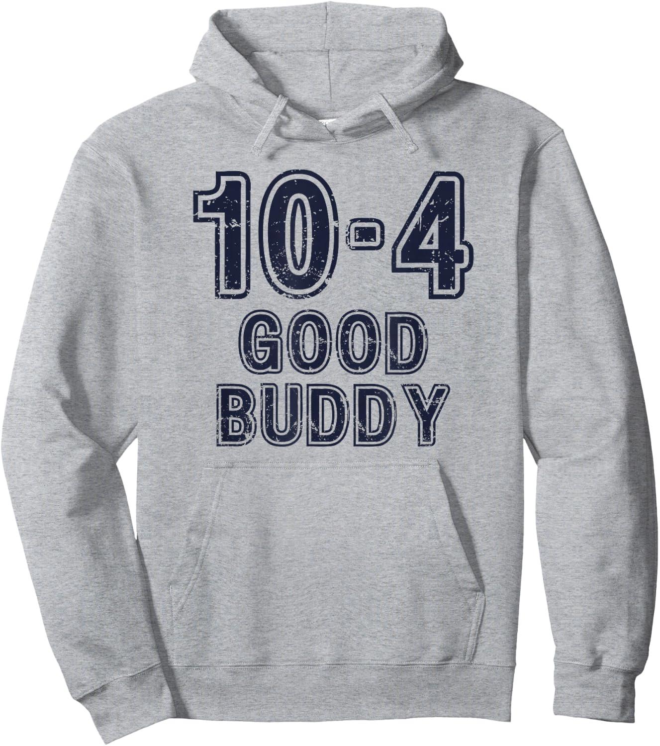10-4 Good Buddy Fun Truckers' CB Radio Design Hoodie - Hoodie | Ash