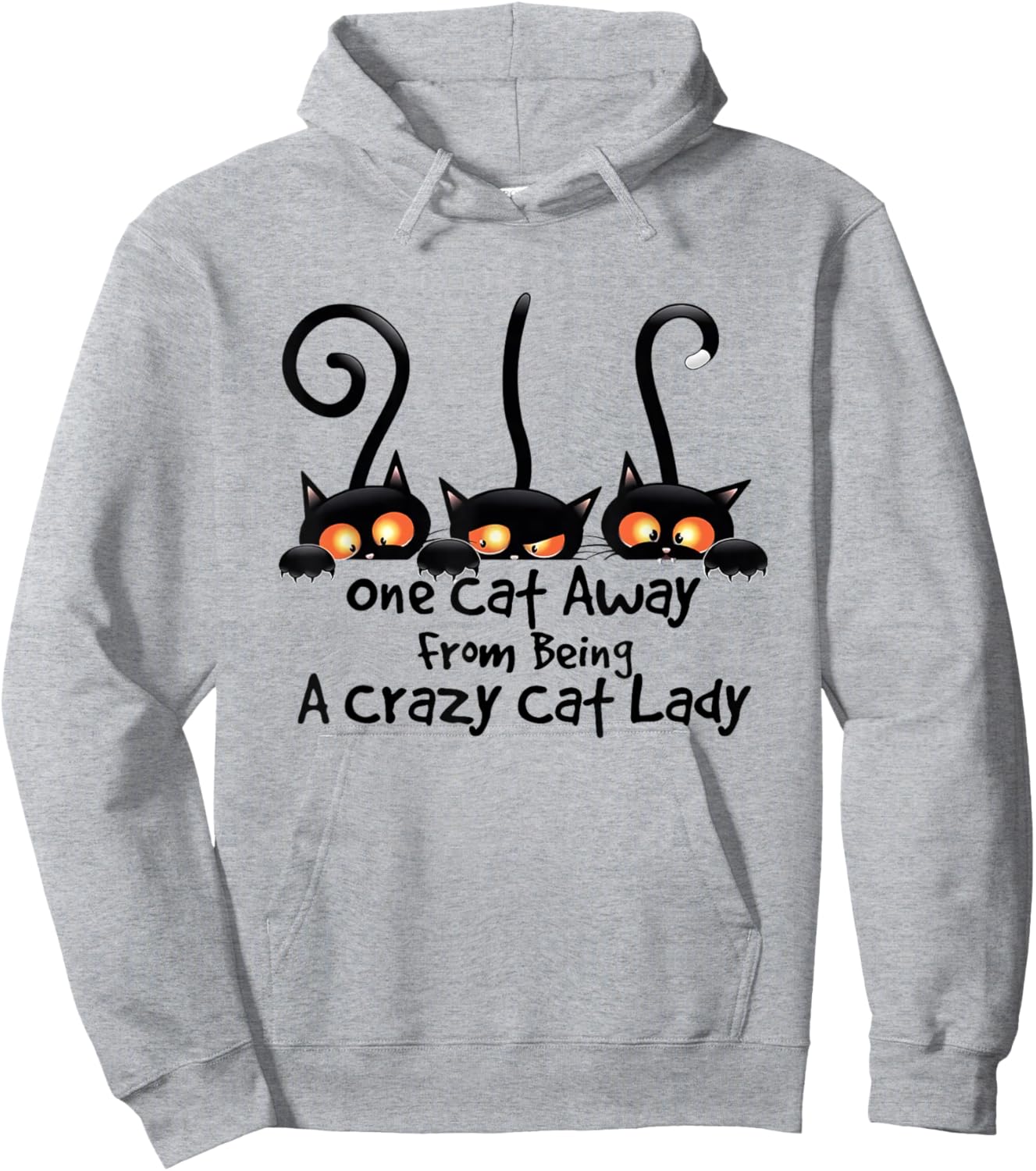 One Cat Away From Being A Crazy Cat Lady Hoodie - Hoodie | Ash