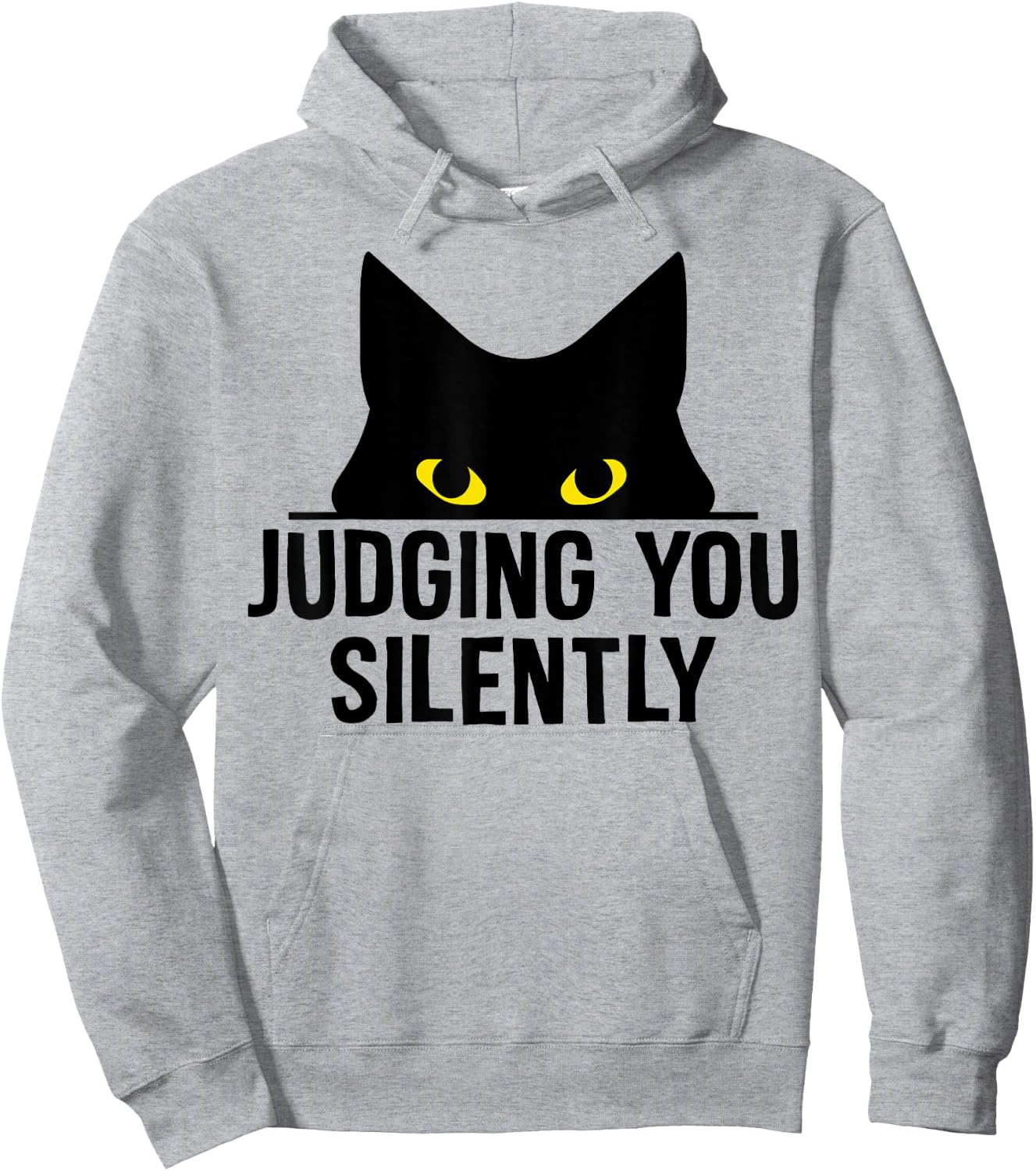 Funny Cat Judging You Silently Sarcastic Cat Hoodie - Hoodie | Ash