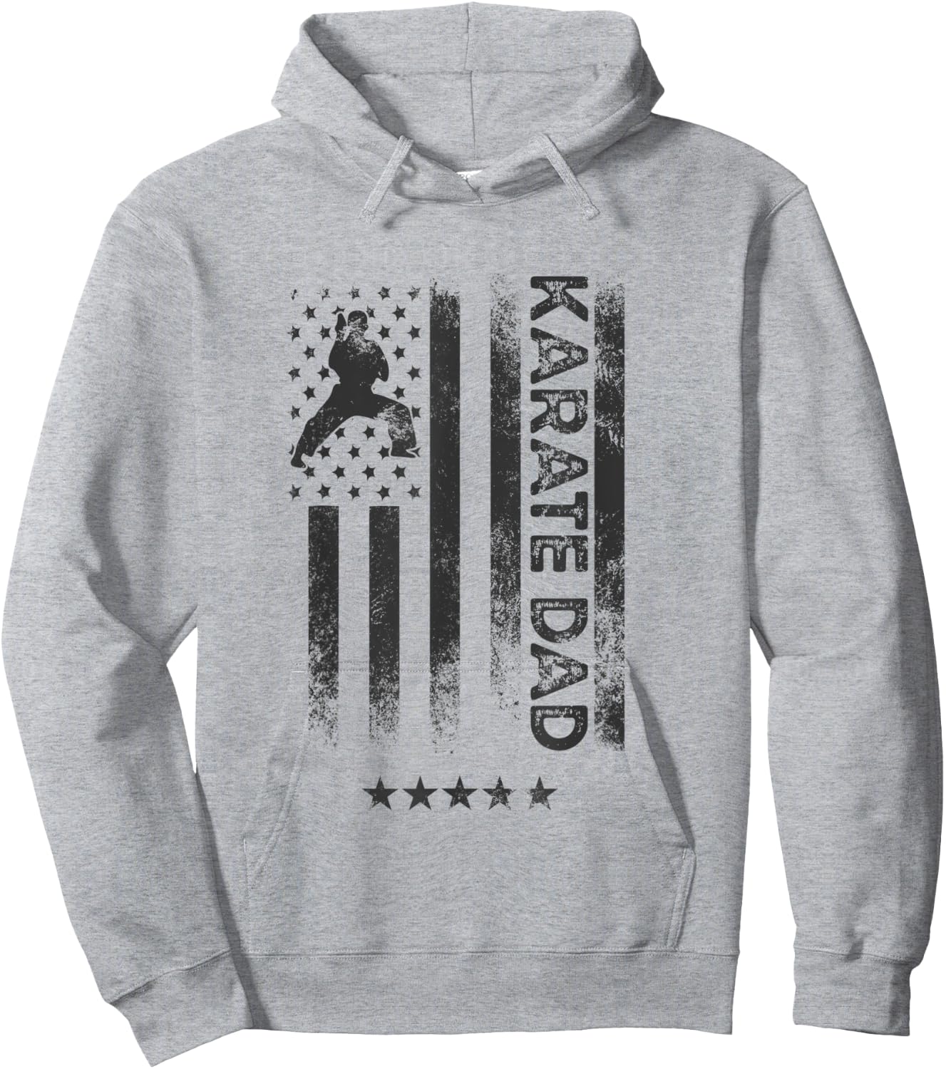 USA American Flag - Karate Dad Hoodie - Hoodie | Ash
