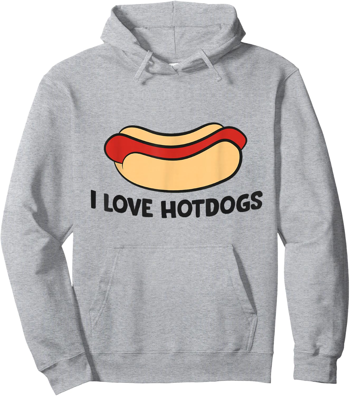 I Love Hotdogs Funny Hot Dog Lover Hoodie - Hoodie | Ash