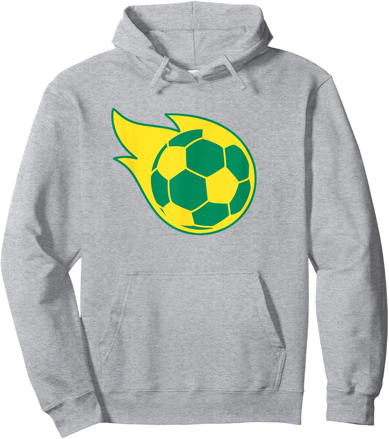 Fast Yellow Green Soccer Ball Sports Hoodie - Hoodie | Ash