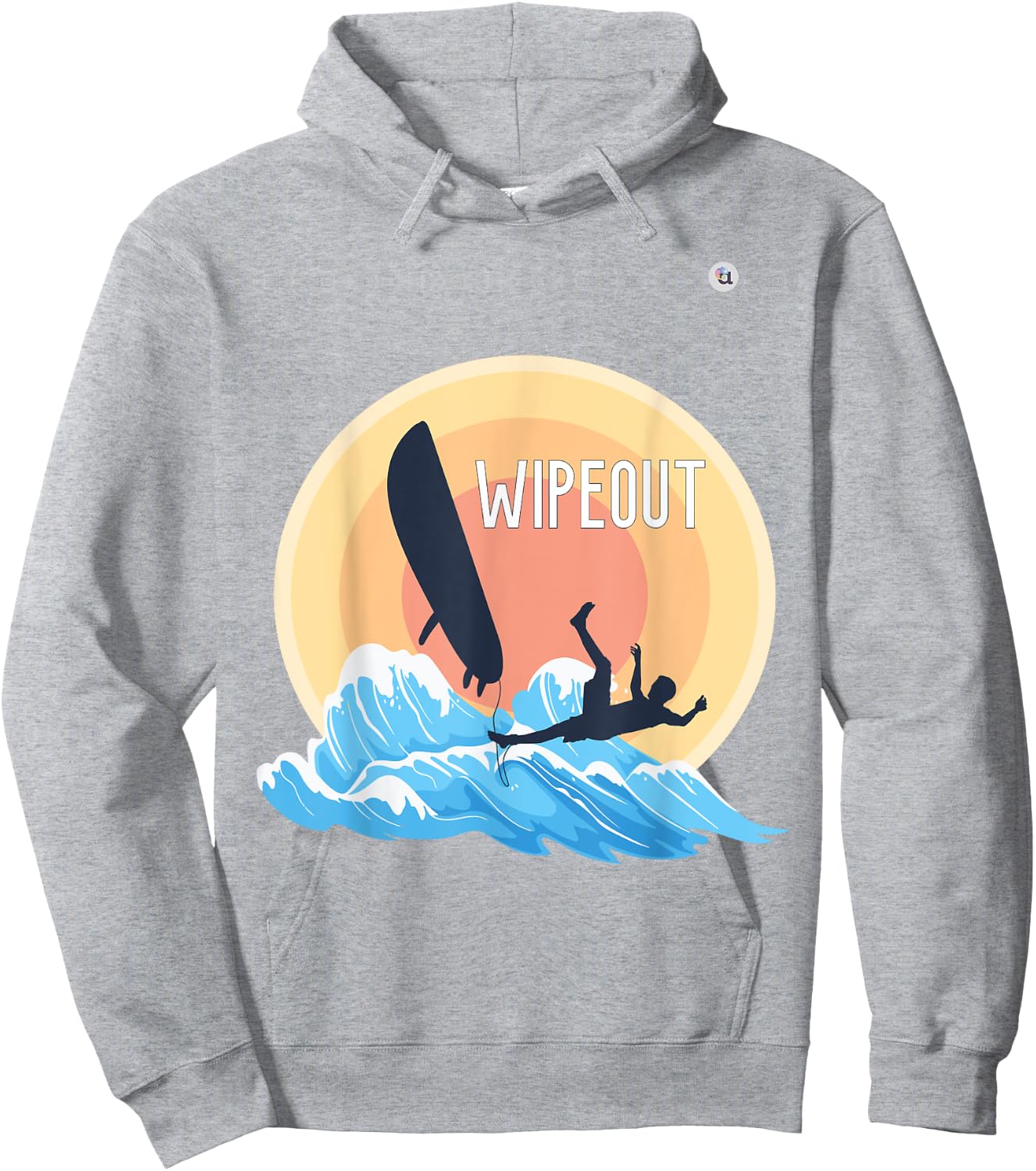 Surf Wipeout Hoodie - Hoodie | Ash