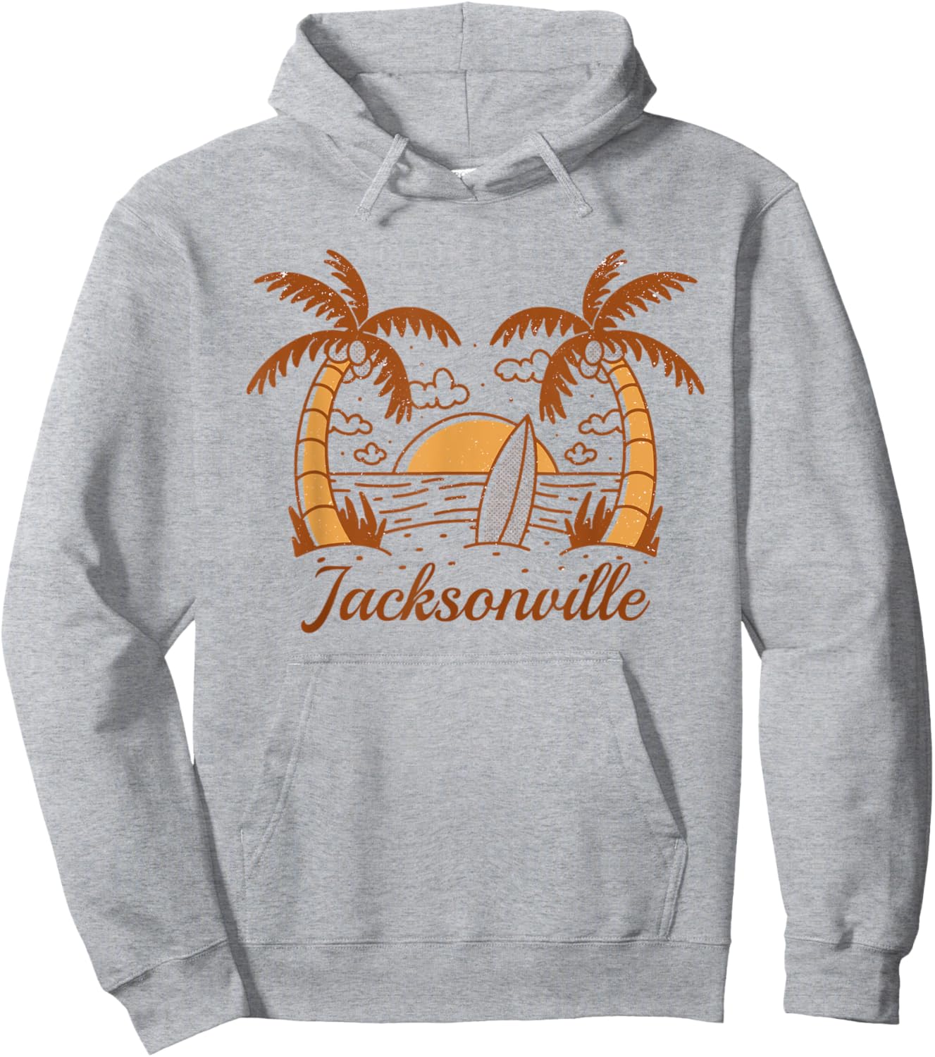 Jacksonville Florida Tropical Beach Vacation Hoodie - Hoodie | Ash