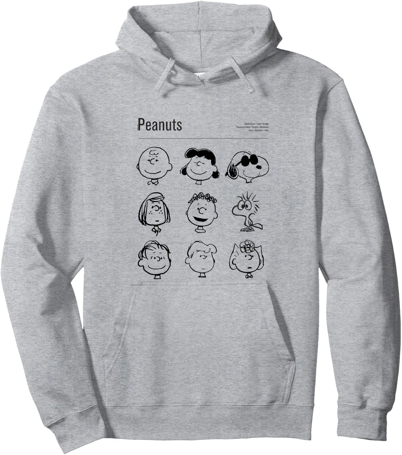 Peanuts - Snoopy & Friends Hoodie - Hoodie | Ash