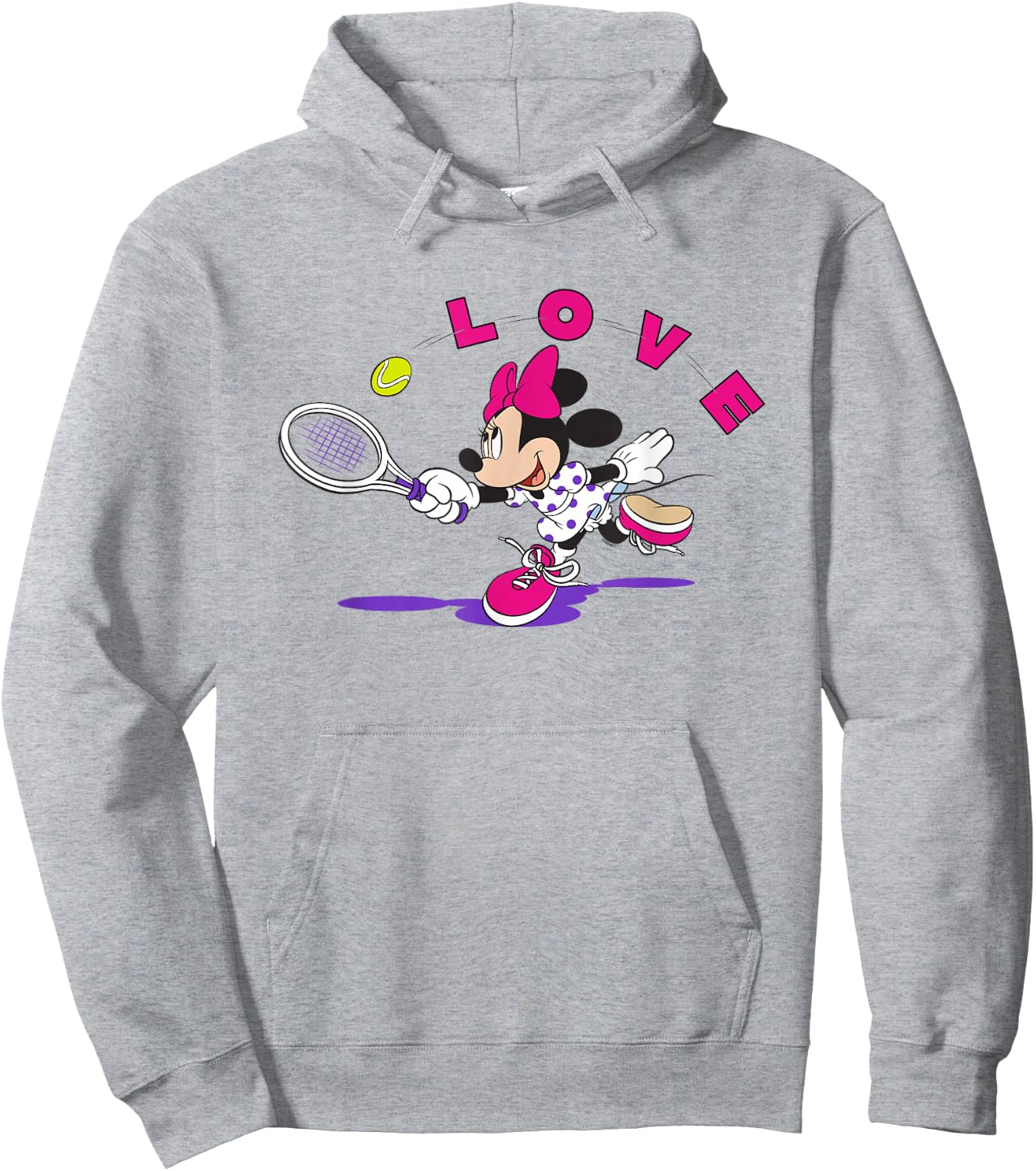 Disney Minnie Mouse Sports Love Tennis Player Hoodie - Hoodie | Ash