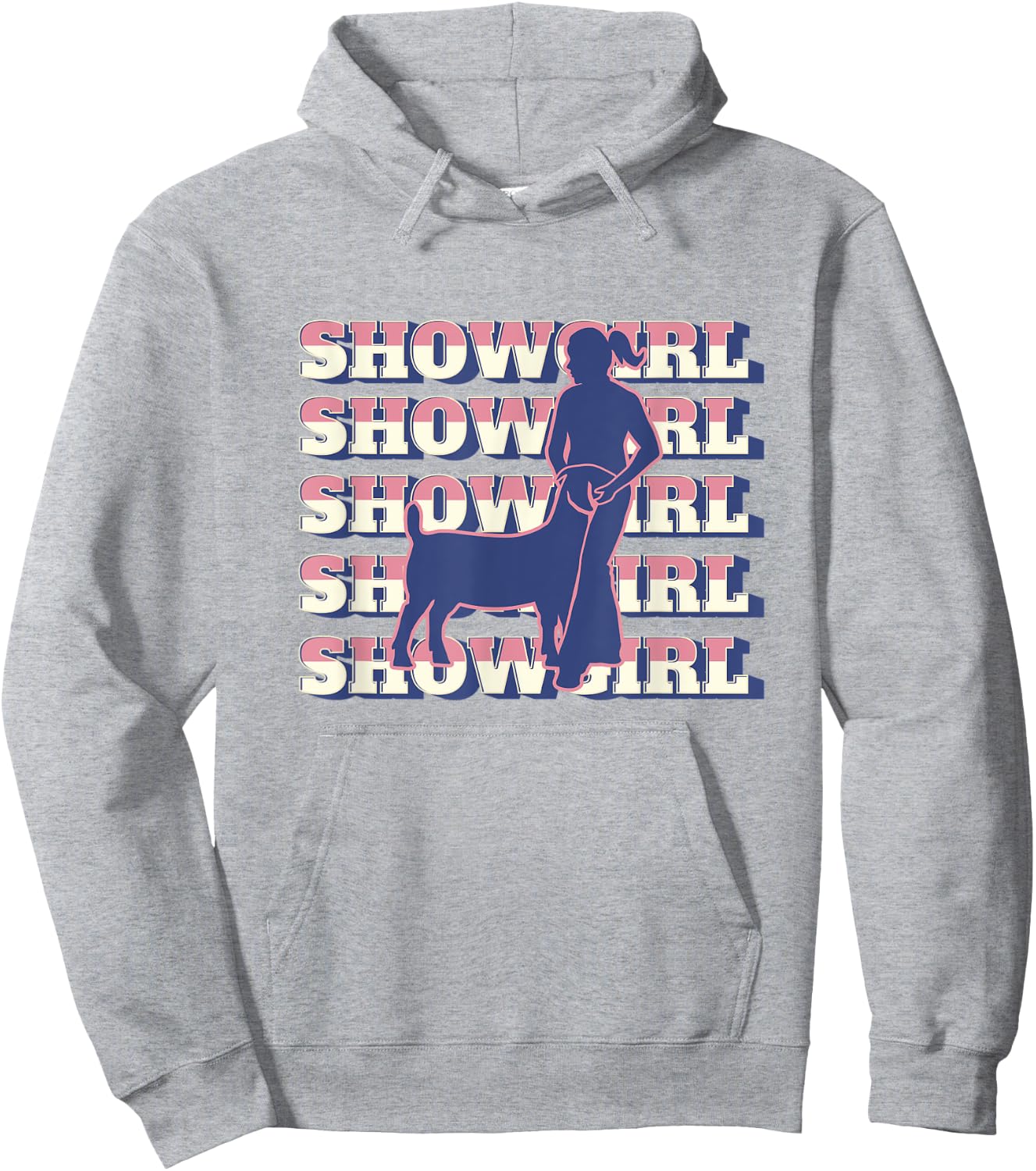 Show Girl - Fun Livestock Goat Showing Hoodie - Hoodie | Ash