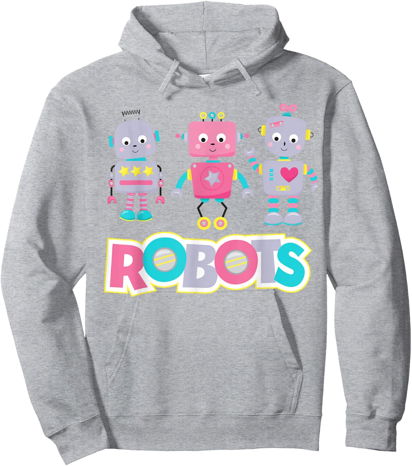 Cute Cartoon Shirt for Kids Girl T Shirt Robot Hoodie - Hoodie | Ash