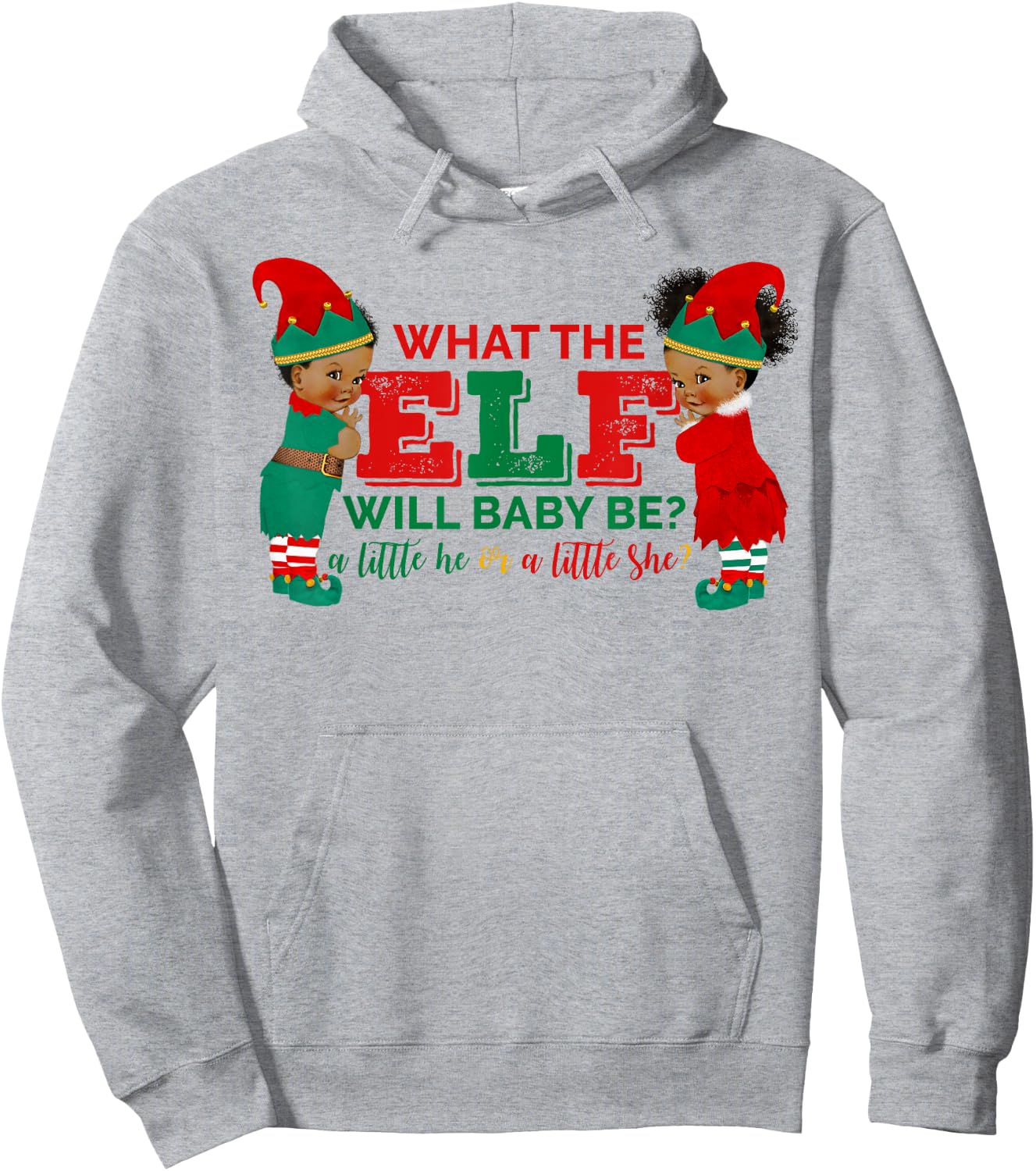 What the Elf Will Baby Be Gender Reveal Hoodie - Hoodie | Ash