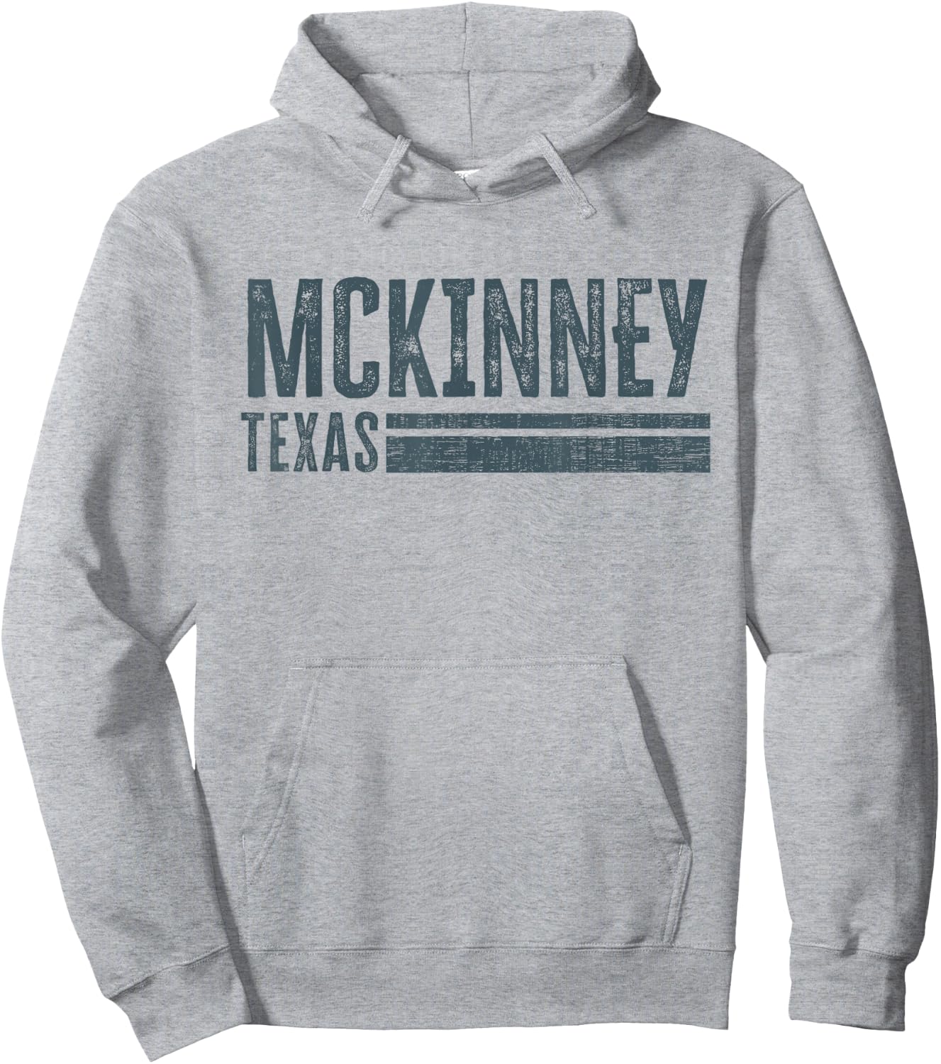 McKinney Vintage Texas Design Retro Distressed Hoodie - Hoodie | Ash