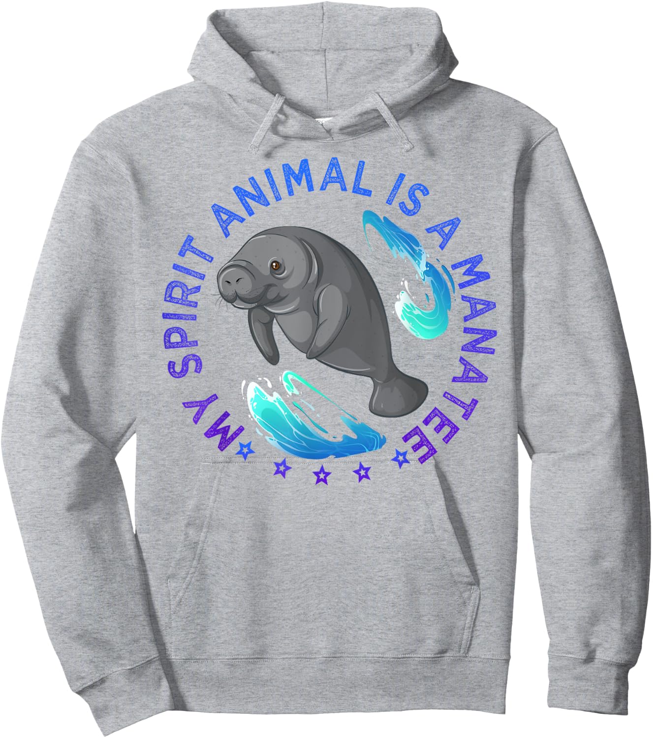 My Spirit Animal Is A Manatee Sea Animals Lover Hoodie - Hoodie | Ash