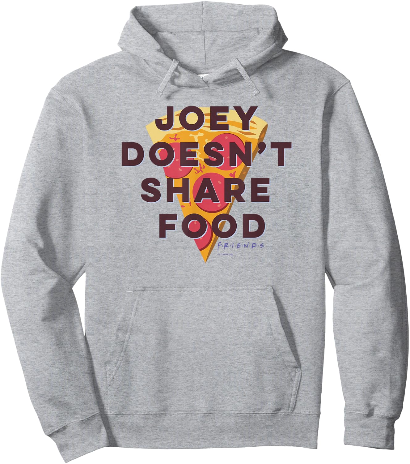 Friends Joey Doesn't Share Food Text Pizza Hoodie - Hoodie | Ash