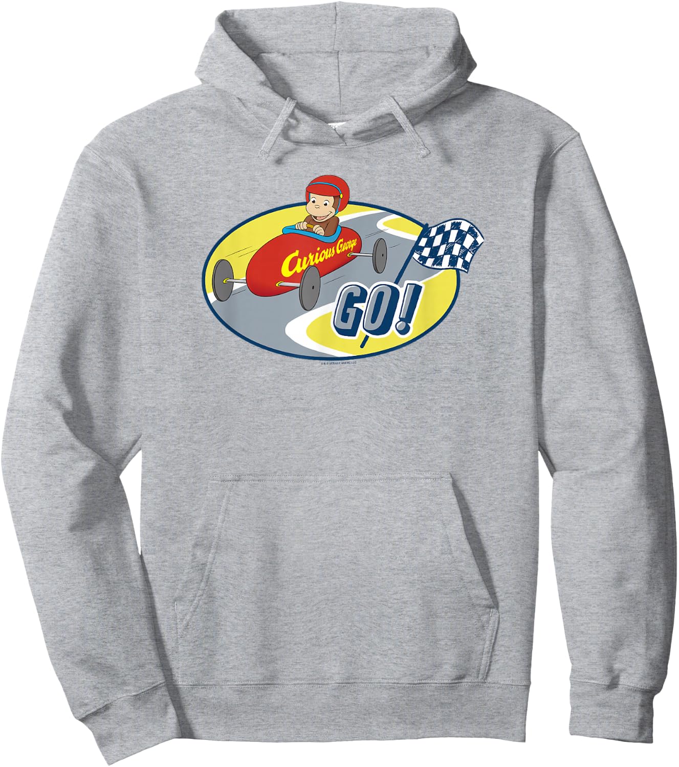 Curious George Go-Kart Racing George Hoodie - Hoodie | Ash