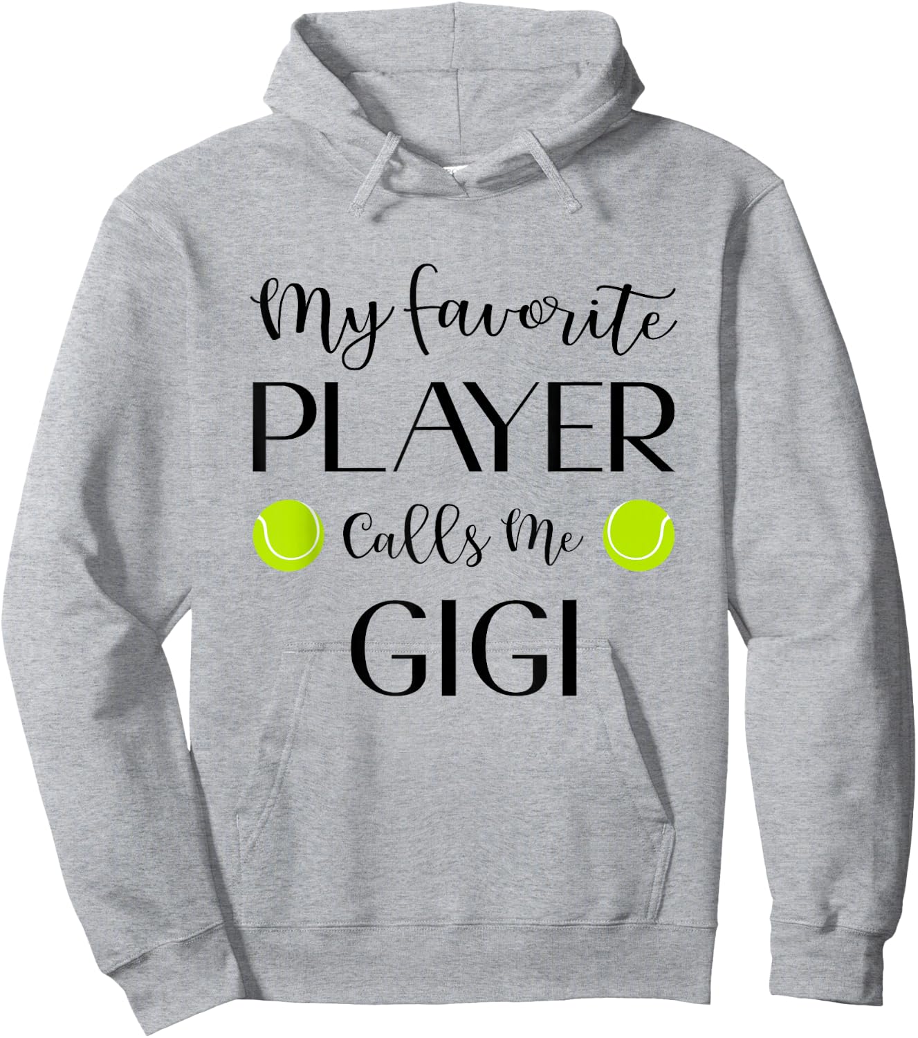 Tennis My Favorite Player Calls Me Gigi Grandma Hoodie - Hoodie | Ash