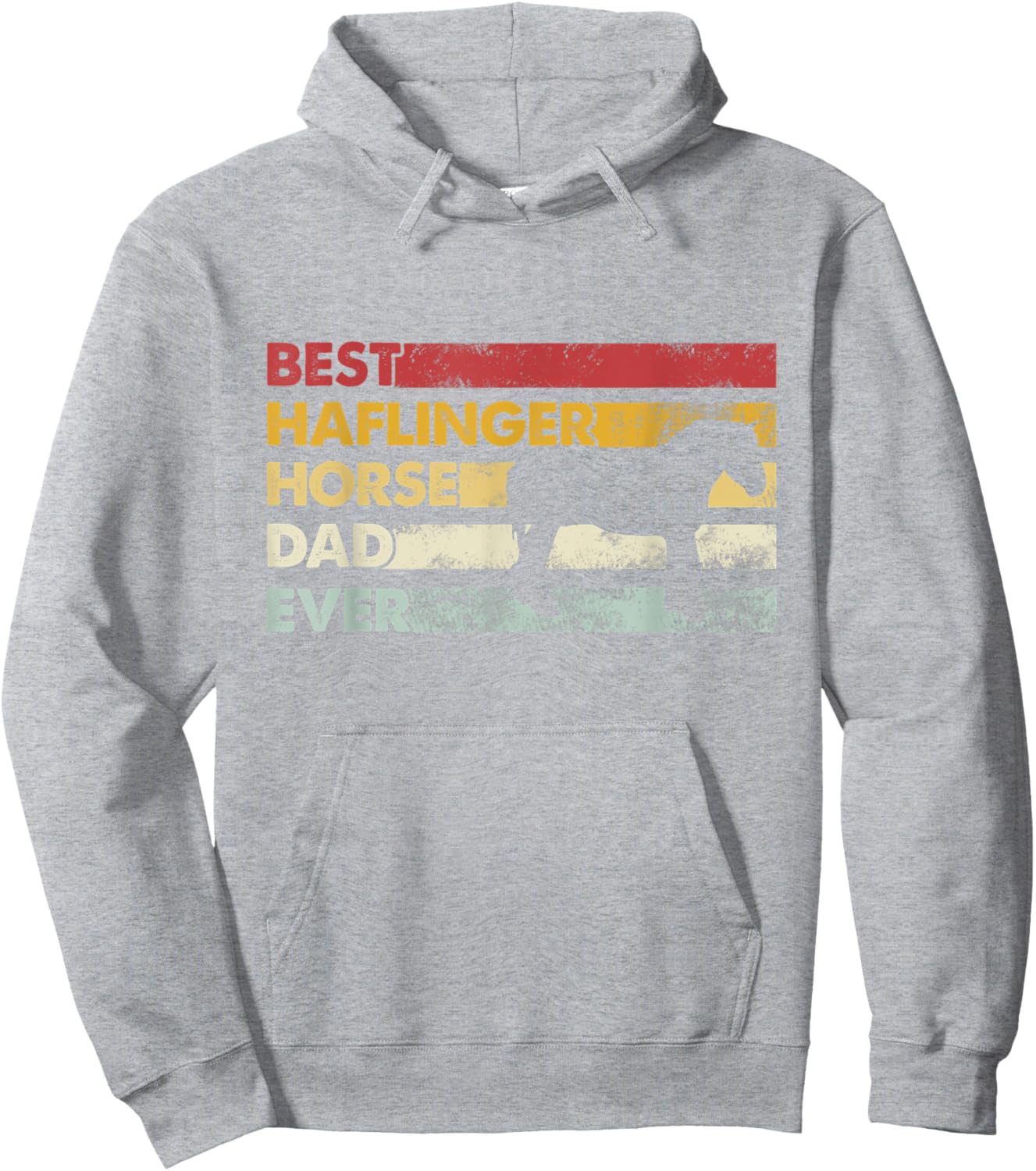 Best Horse Dad Ever - Father Haflinger Horse Hoodie - Hoodie | Ash