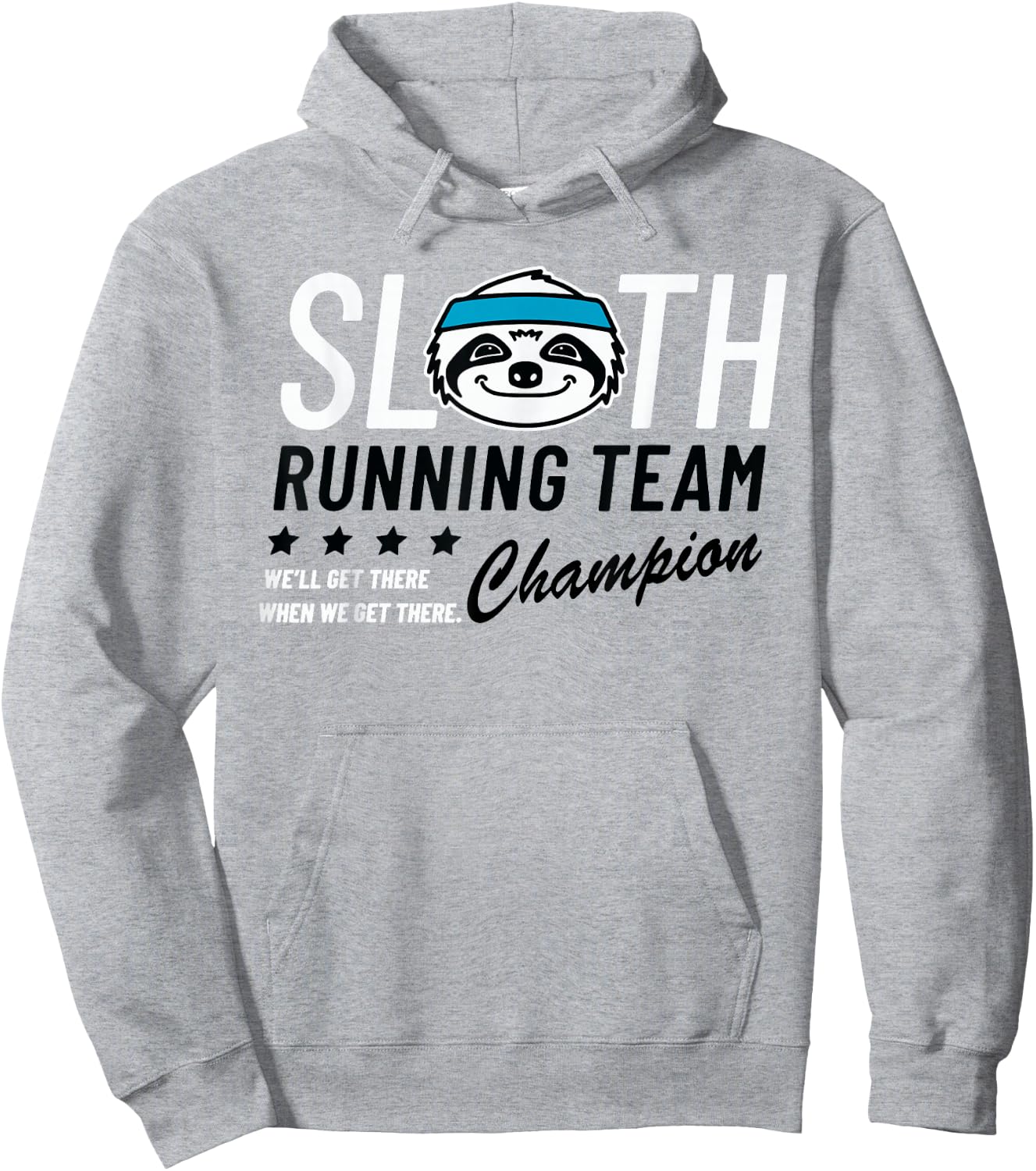 Sloth Running Team Champion Hoodie - Hoodie | Ash