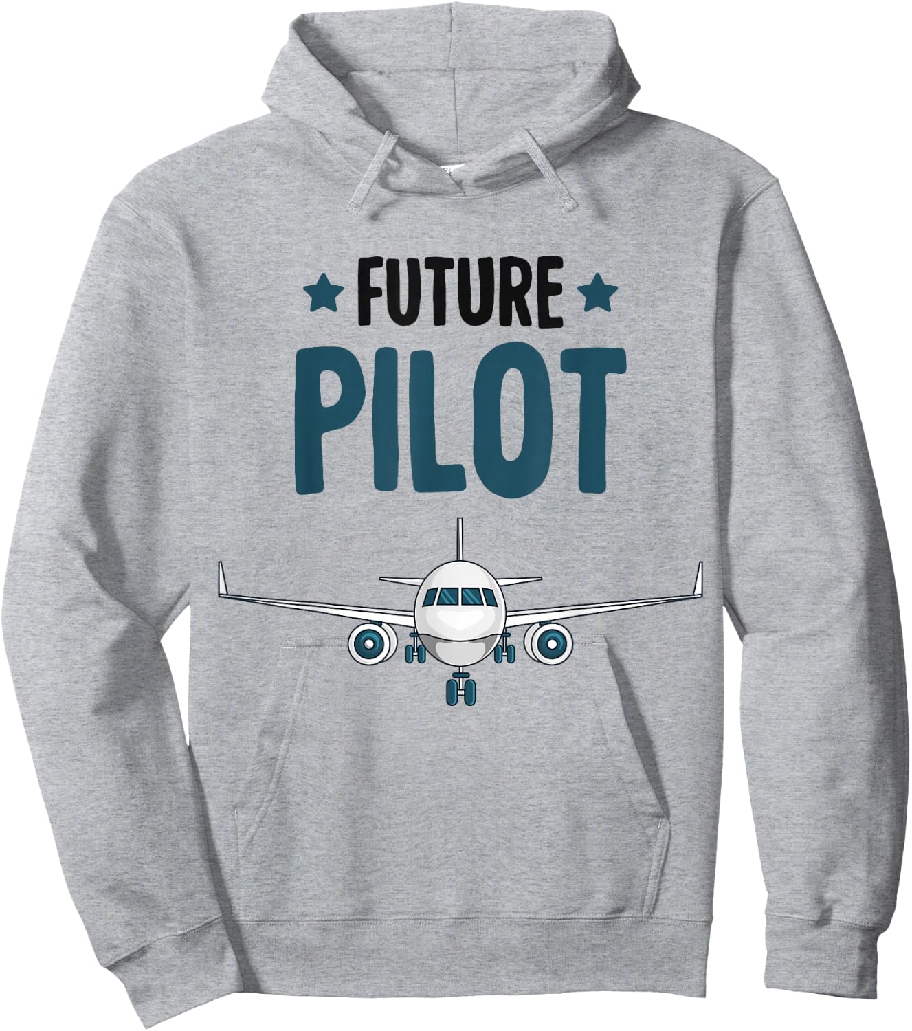 Future Pilot Airplane Plane Boys Toddler Kids Hoodie - Hoodie | Ash