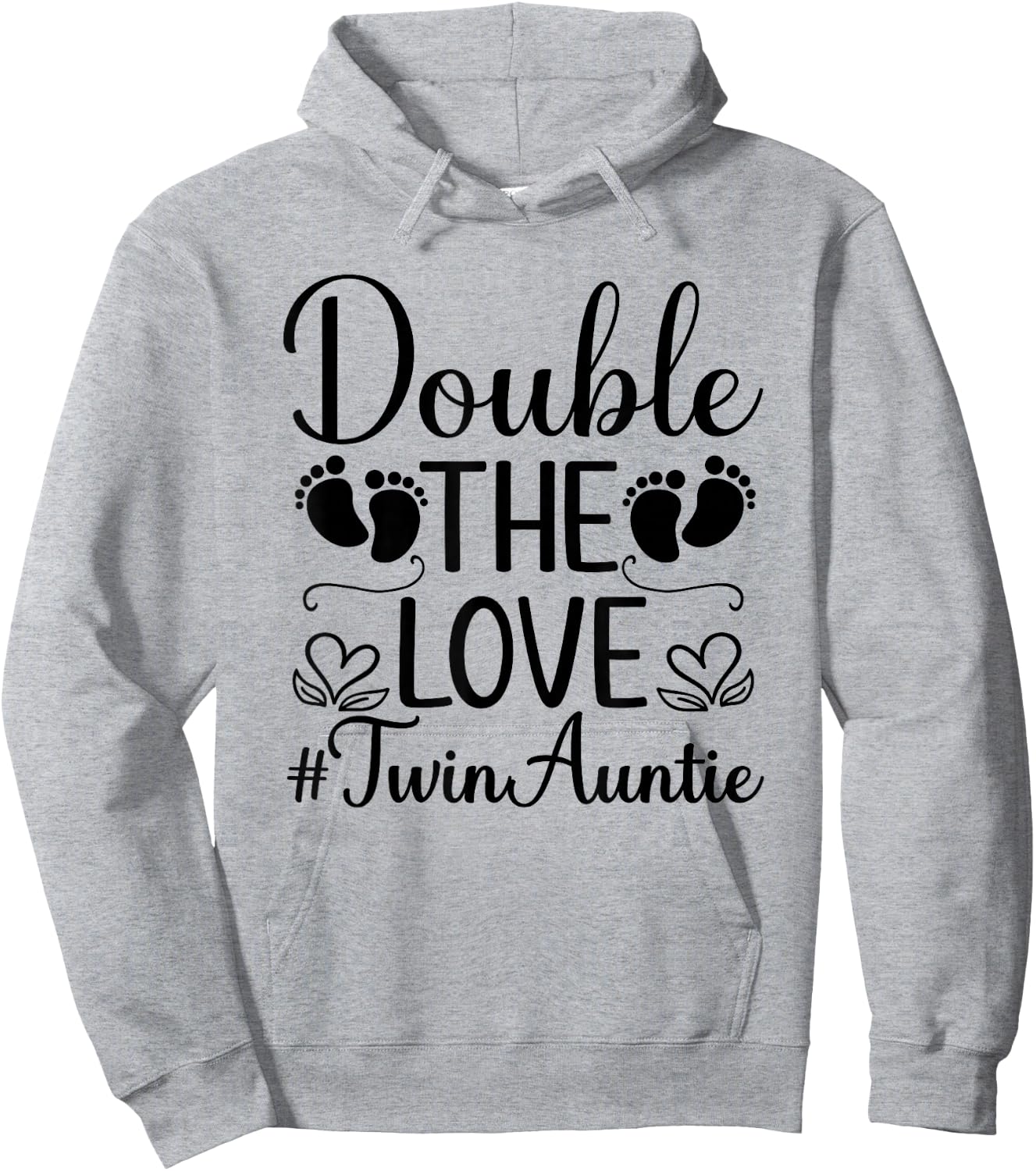 Double The Love Twin Auntie Twin Aunt Of Twins Hoodie - Hoodie | Ash
