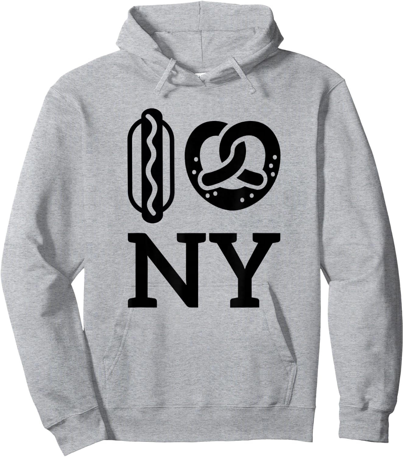 Hot Dog Soft Pretzel New York City NYC Hoodie - Hoodie | Ash