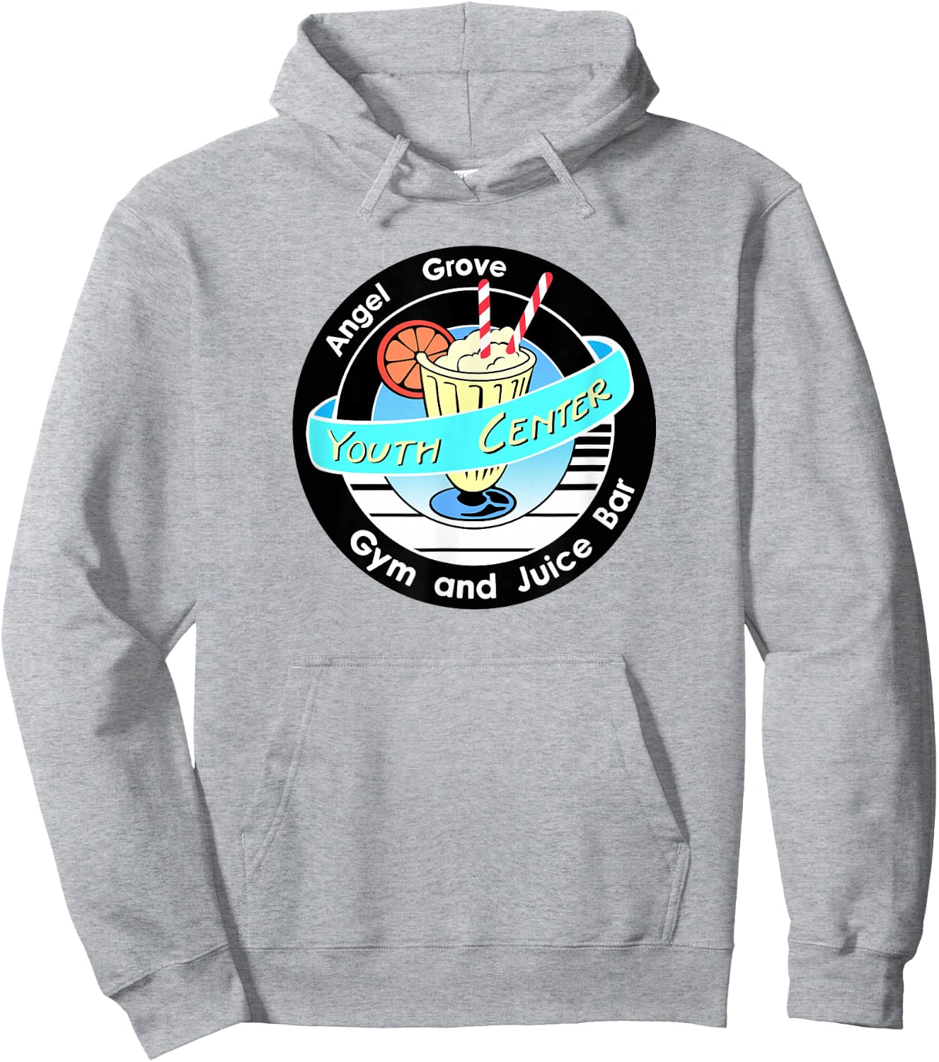 Angel Grove Youth Center Gym and Juice Bar Hoodie - Hoodie | Ash