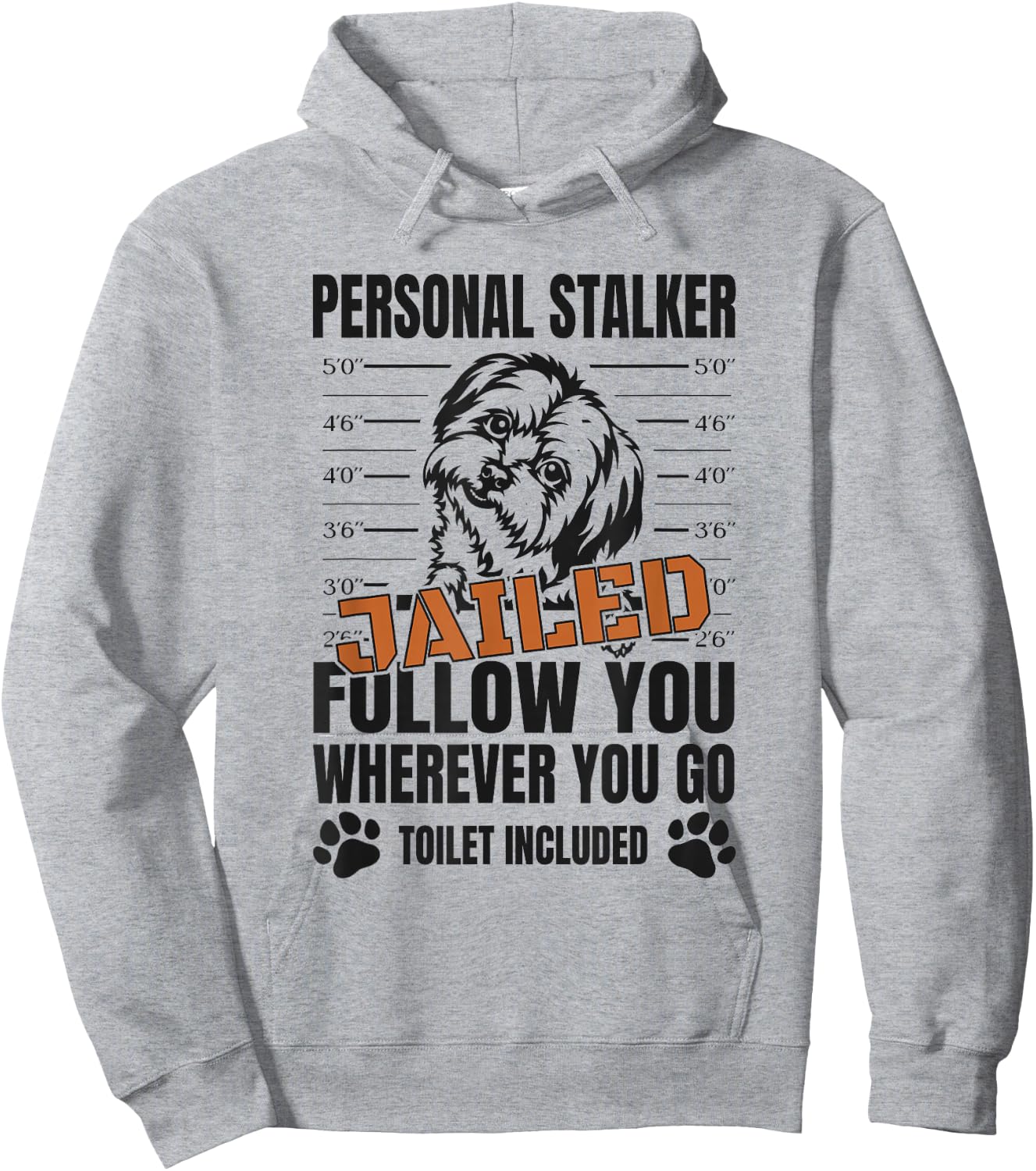 Jailed Personal Stalker Dog Maltese Hoodie - Hoodie | Ash