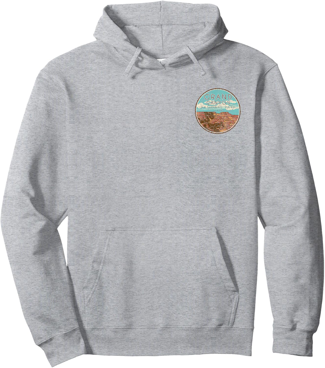 Grand Canyon National Park Retro Hoodie - Hoodie | Ash