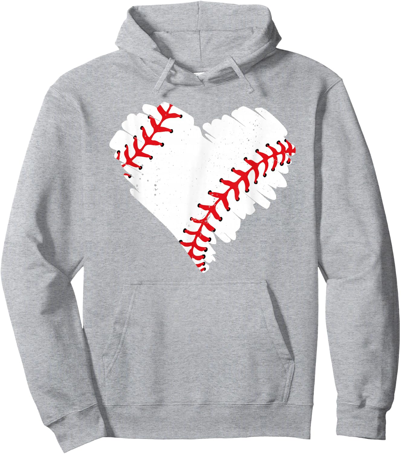 Orange Baseball Heart Hoodie - Hoodie | Ash
