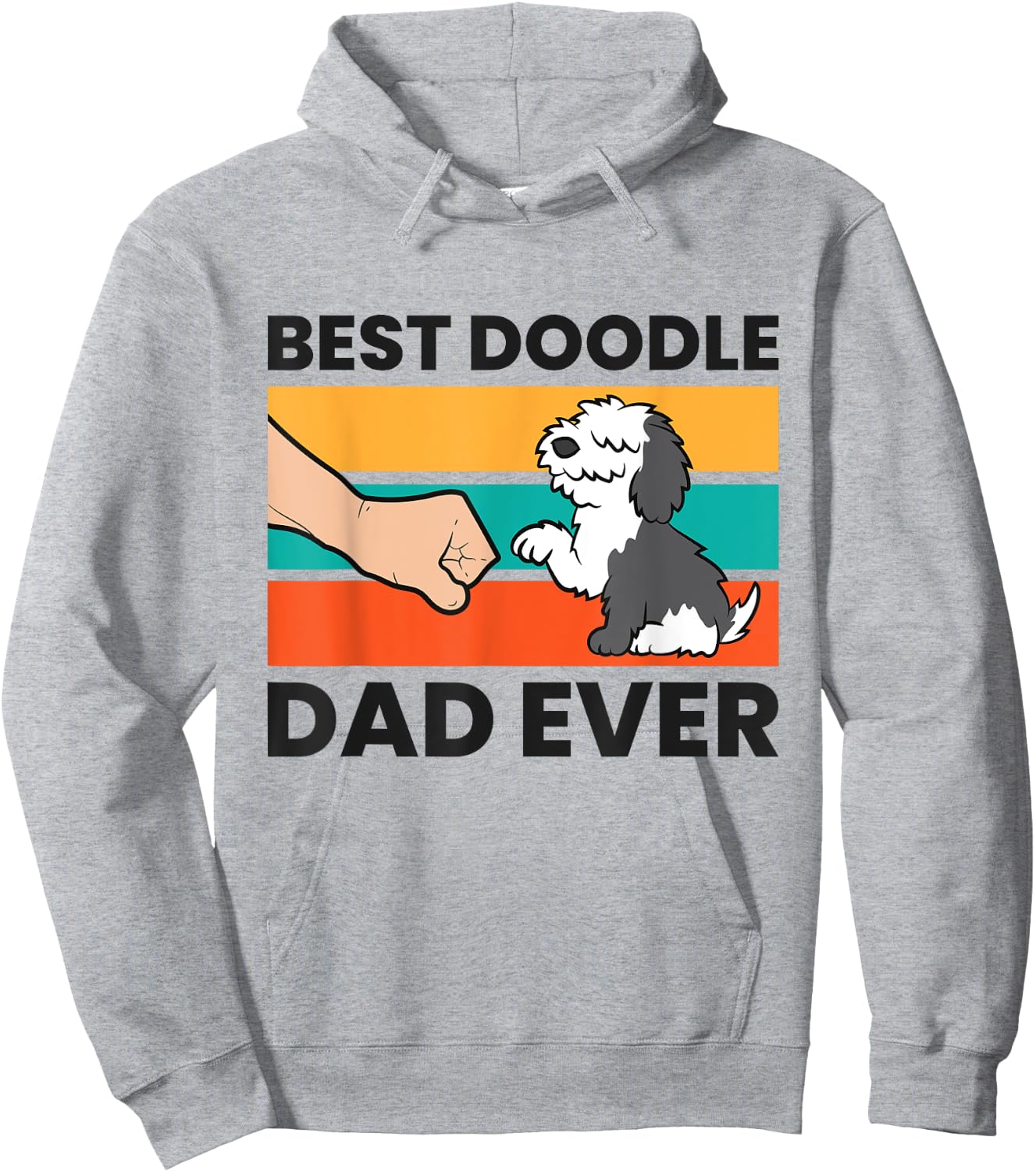 Best Doodle Dad Ever Sheepadoodle Dad Hoodie - Hoodie | Ash