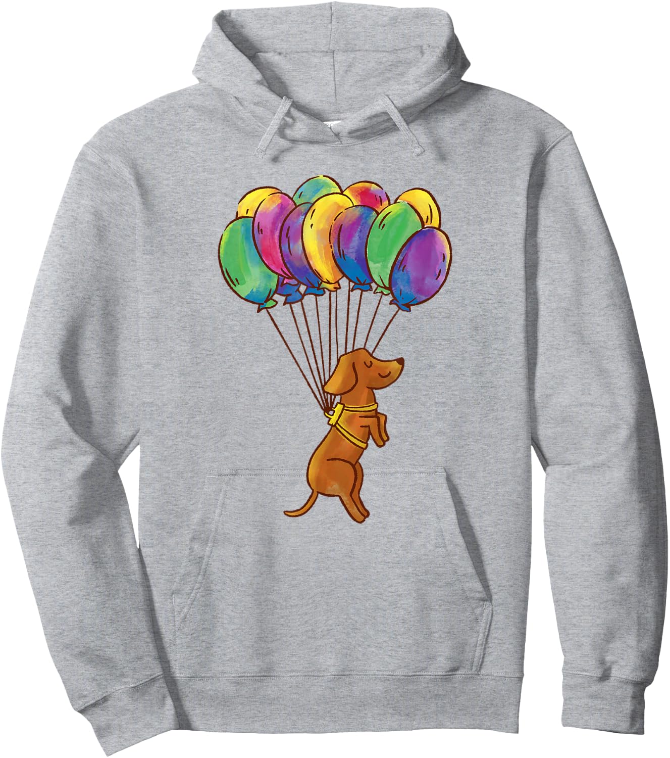Dachshund Dog Balloons Pet Hoodie - Hoodie | Ash