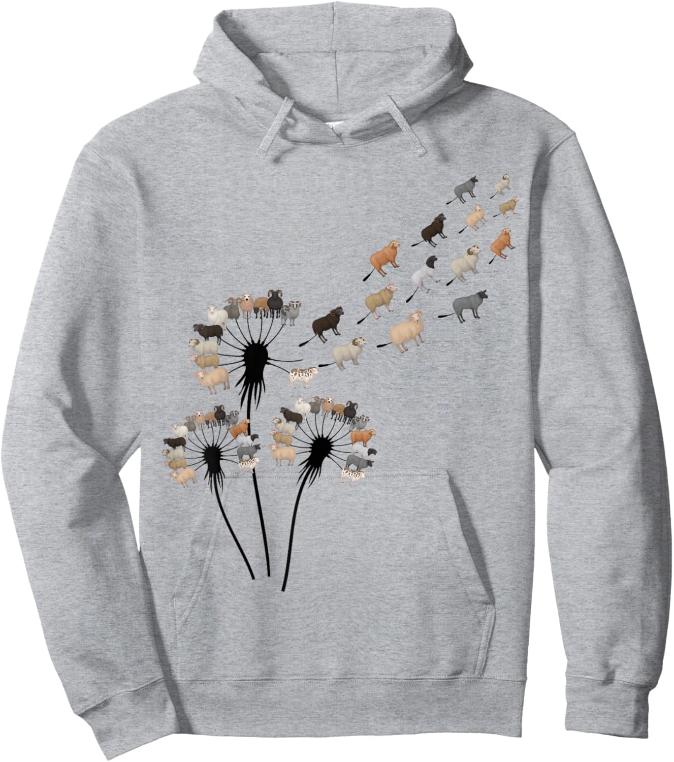 Dandelion Sheep Shirt for Sheep Lover | Sheep Hoodie - Hoodie | Ash