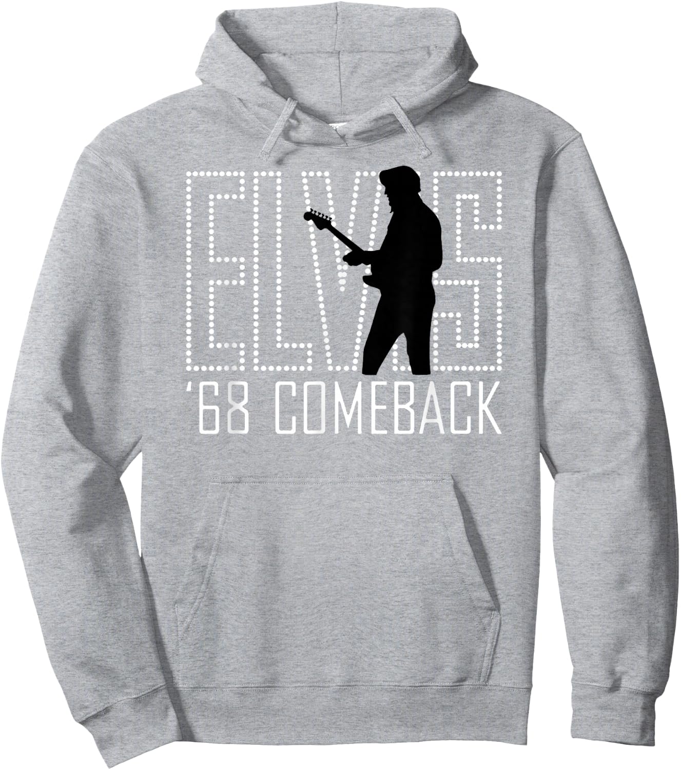 Elvis Presley Official 68 Comeback Red Sign Hoodie - Hoodie | Ash