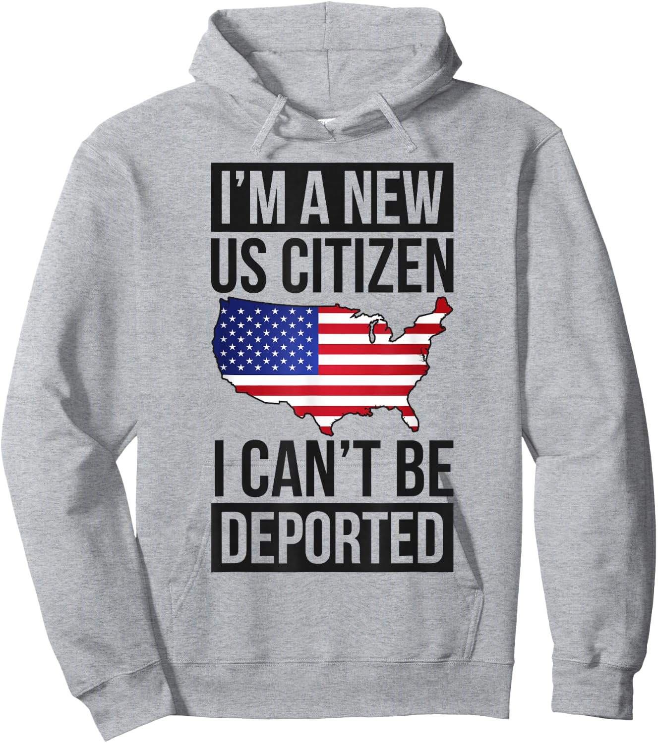I'm A New US Citizen USA US Citizenship Hoodie - Hoodie | Ash